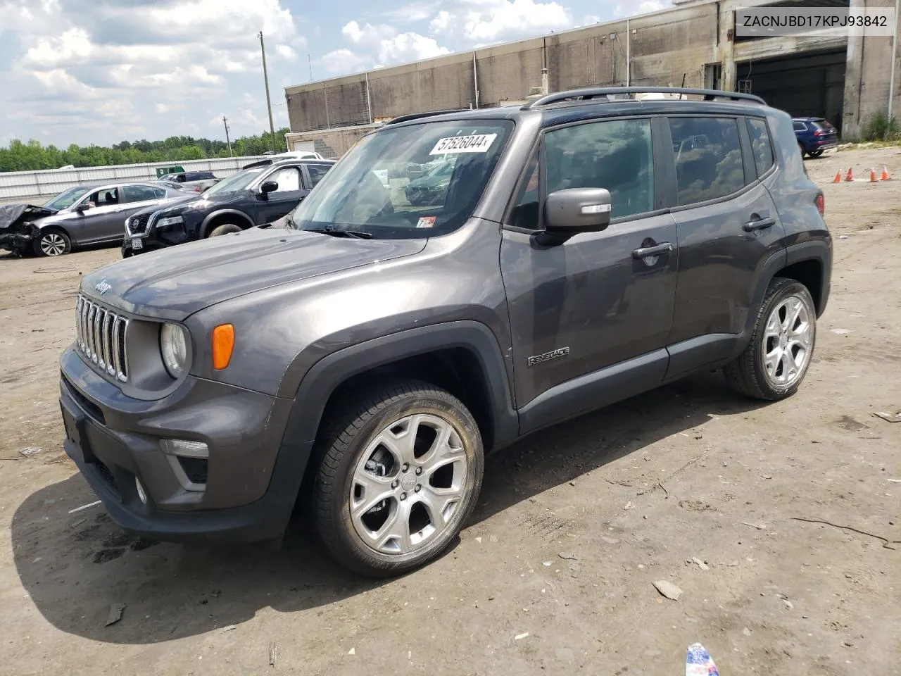 2019 Jeep Renegade Limited VIN: ZACNJBD17KPJ93842 Lot: 57526044