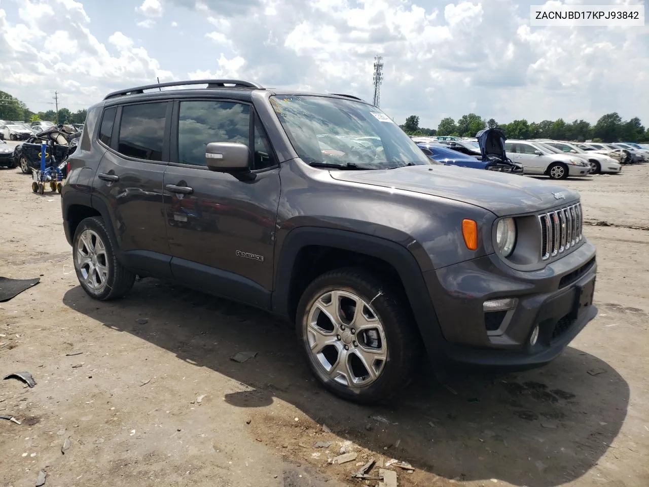 2019 Jeep Renegade Limited VIN: ZACNJBD17KPJ93842 Lot: 57526044