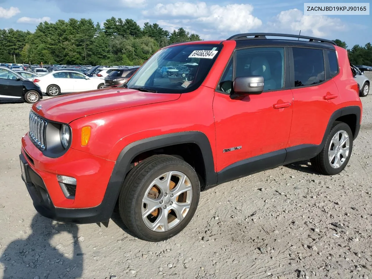 2019 Jeep Renegade Limited VIN: ZACNJBD19KPJ90165 Lot: 69486394