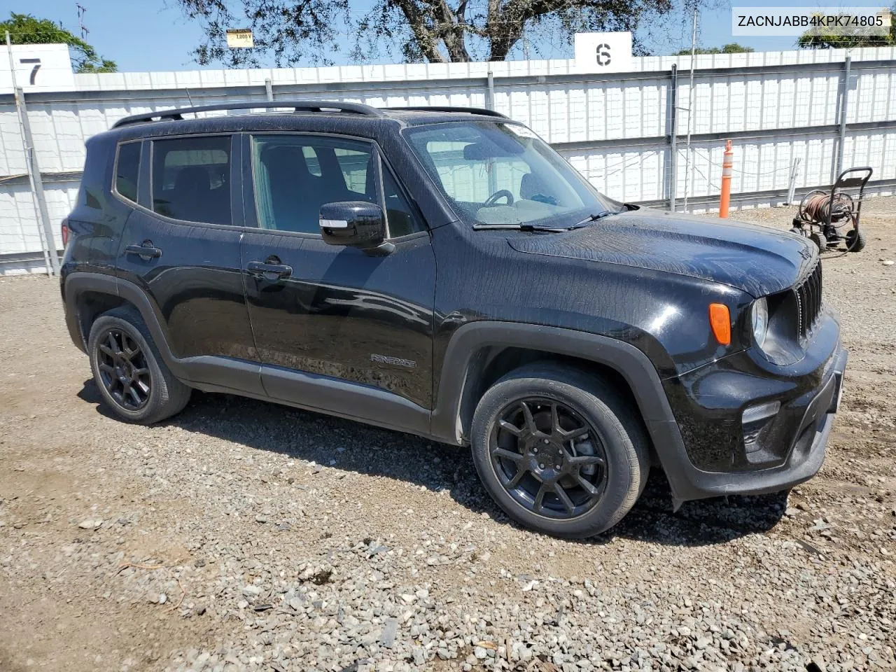 2019 Jeep Renegade Latitude VIN: ZACNJABB4KPK74805 Lot: 70264404