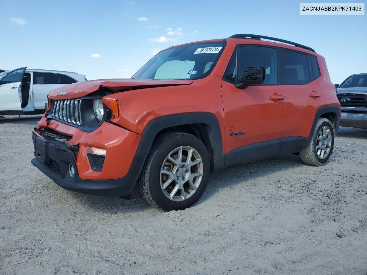 2019 Jeep Renegade Latitude VIN: ZACNJABB2KPK71403 Lot: 70718224