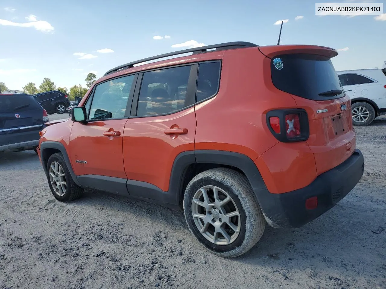 2019 Jeep Renegade Latitude VIN: ZACNJABB2KPK71403 Lot: 70718224