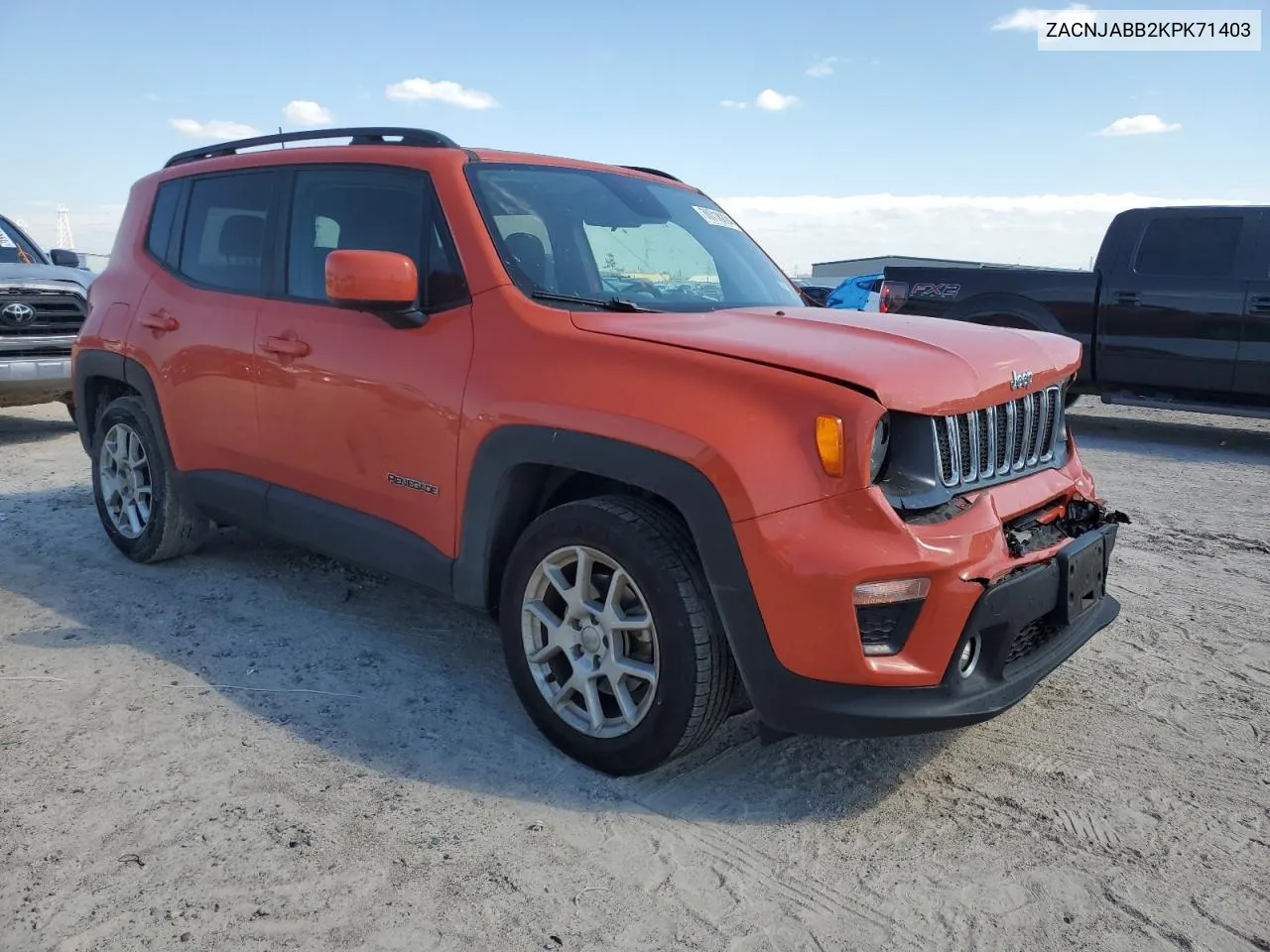 2019 Jeep Renegade Latitude VIN: ZACNJABB2KPK71403 Lot: 70718224