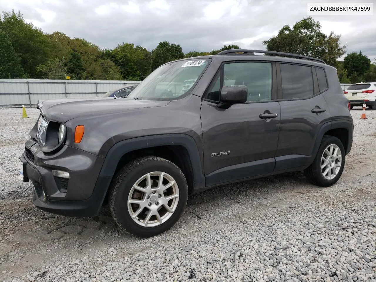 2019 Jeep Renegade Latitude VIN: ZACNJBBB5KPK47599 Lot: 70788274