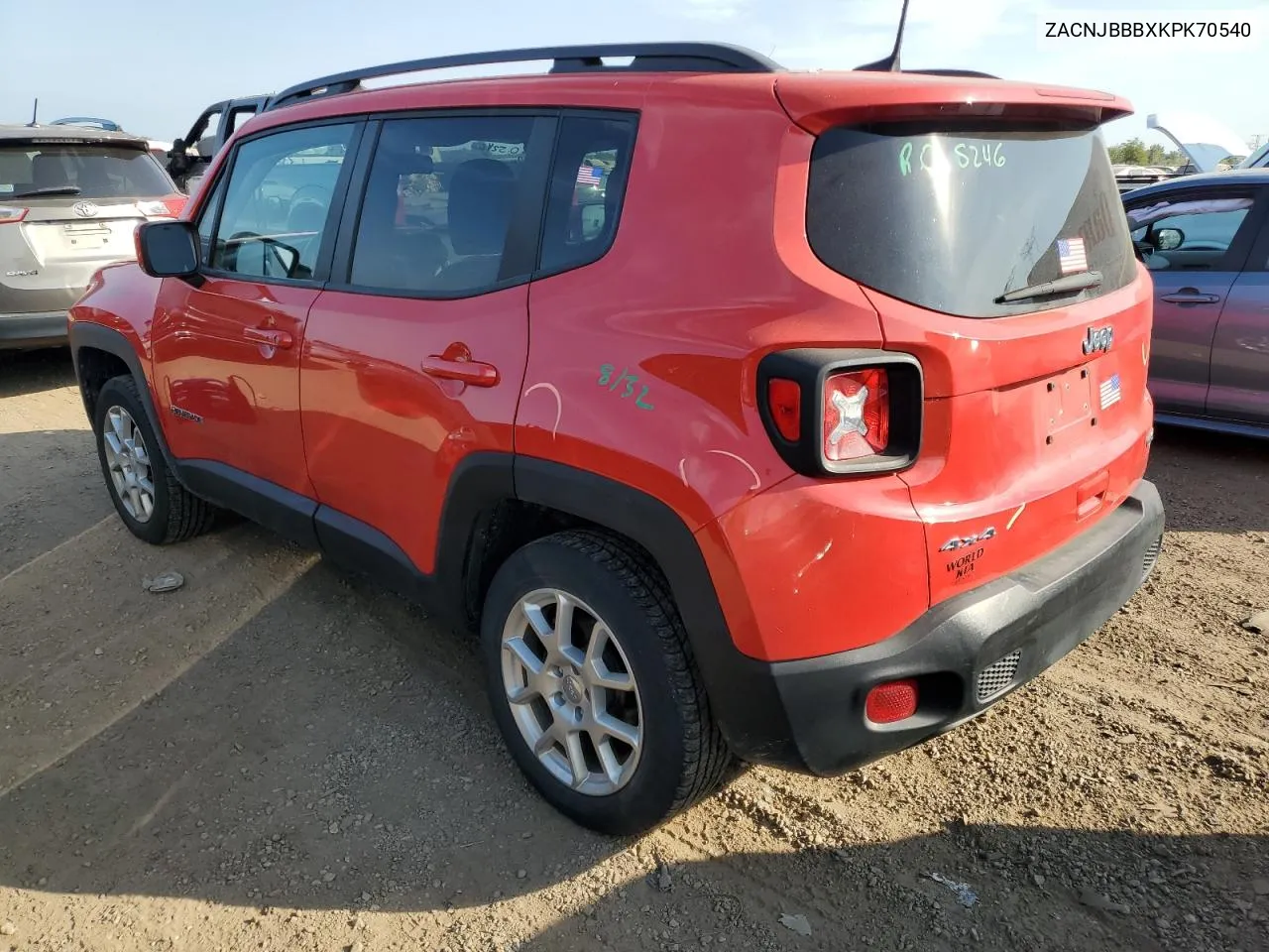 2019 Jeep Renegade Latitude VIN: ZACNJBBBXKPK70540 Lot: 71195164