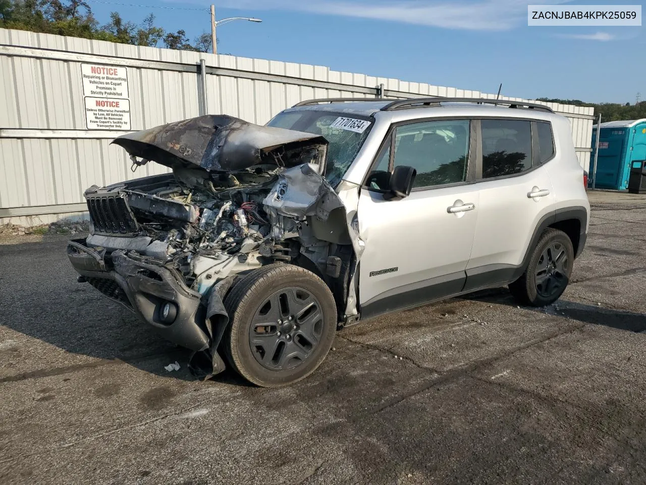 2019 Jeep Renegade Sport VIN: ZACNJBAB4KPK25059 Lot: 71701634