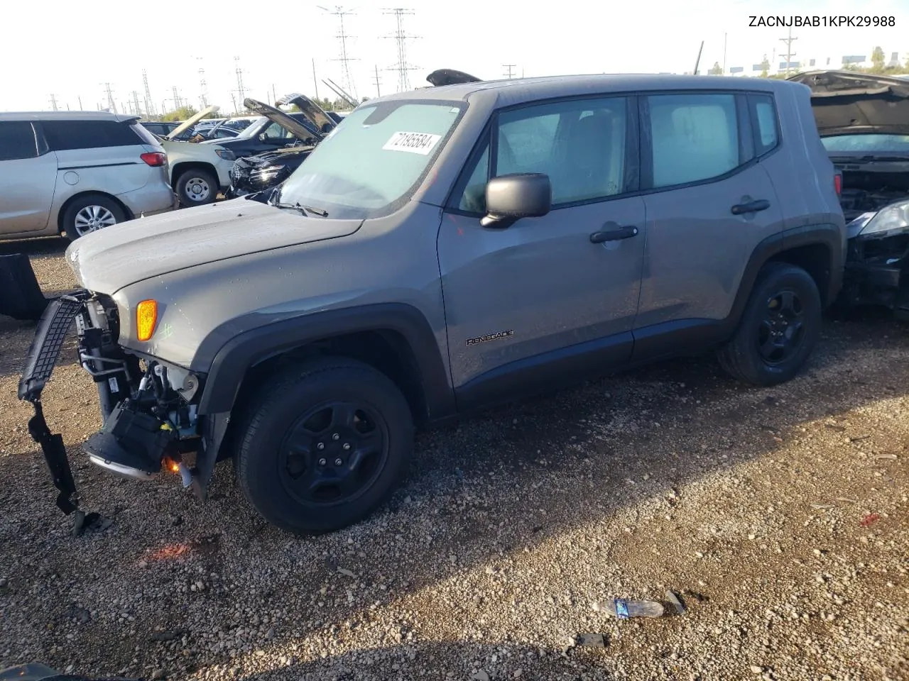 2019 Jeep Renegade Sport VIN: ZACNJBAB1KPK29988 Lot: 72195584