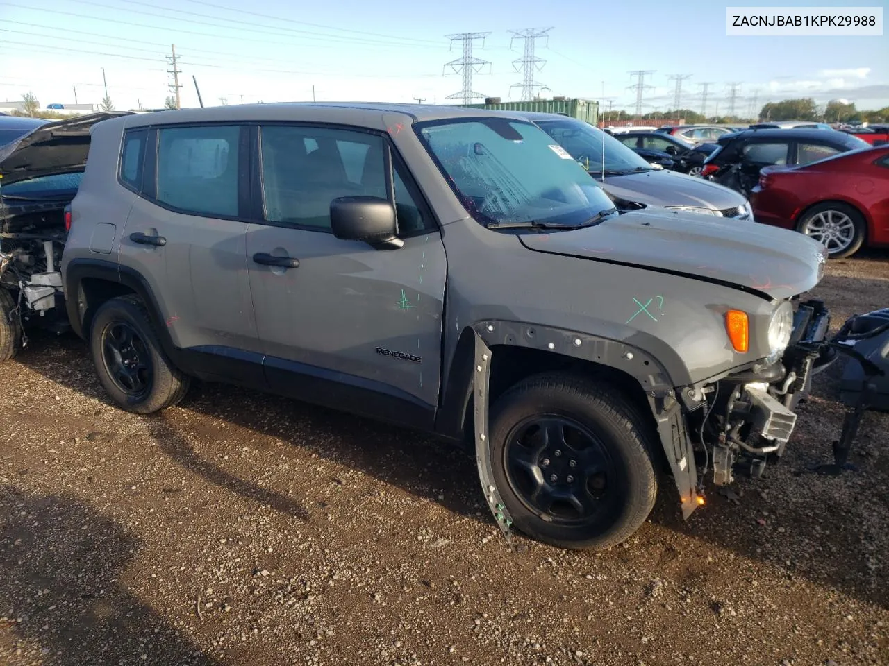 2019 Jeep Renegade Sport VIN: ZACNJBAB1KPK29988 Lot: 72195584