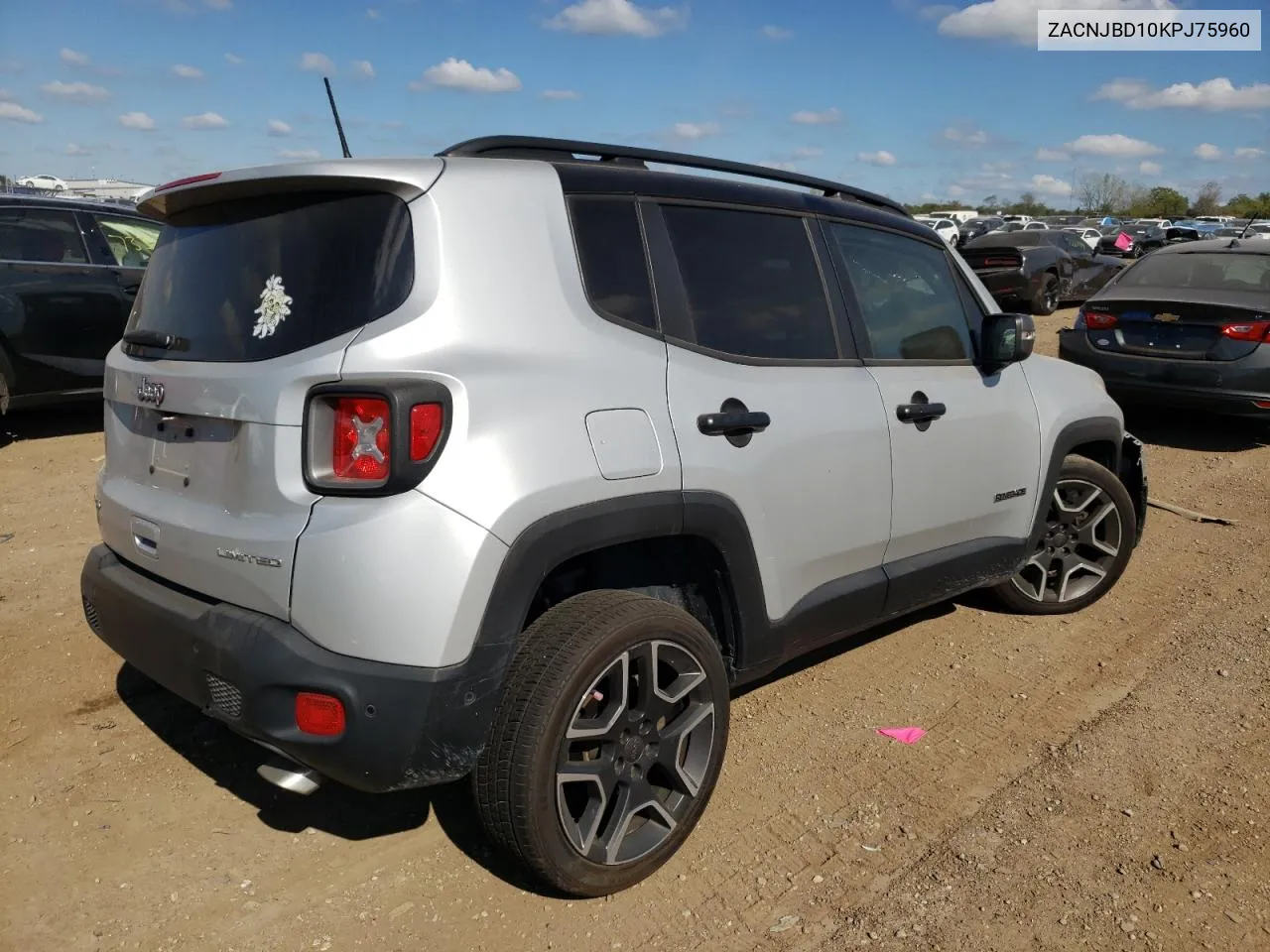 2019 Jeep Renegade Limited VIN: ZACNJBD10KPJ75960 Lot: 73604014