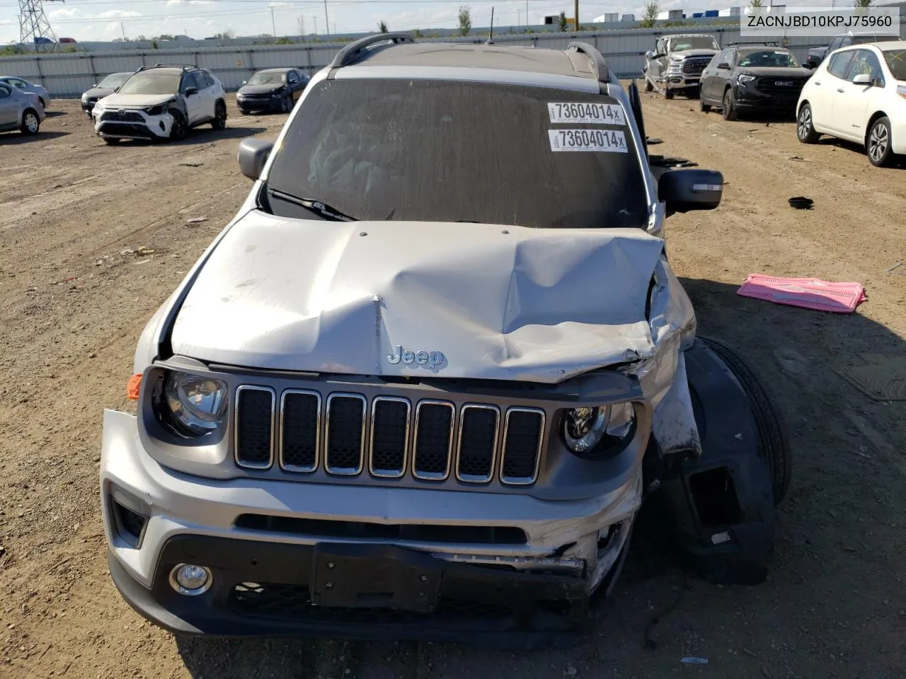 2019 Jeep Renegade Limited VIN: ZACNJBD10KPJ75960 Lot: 73604014