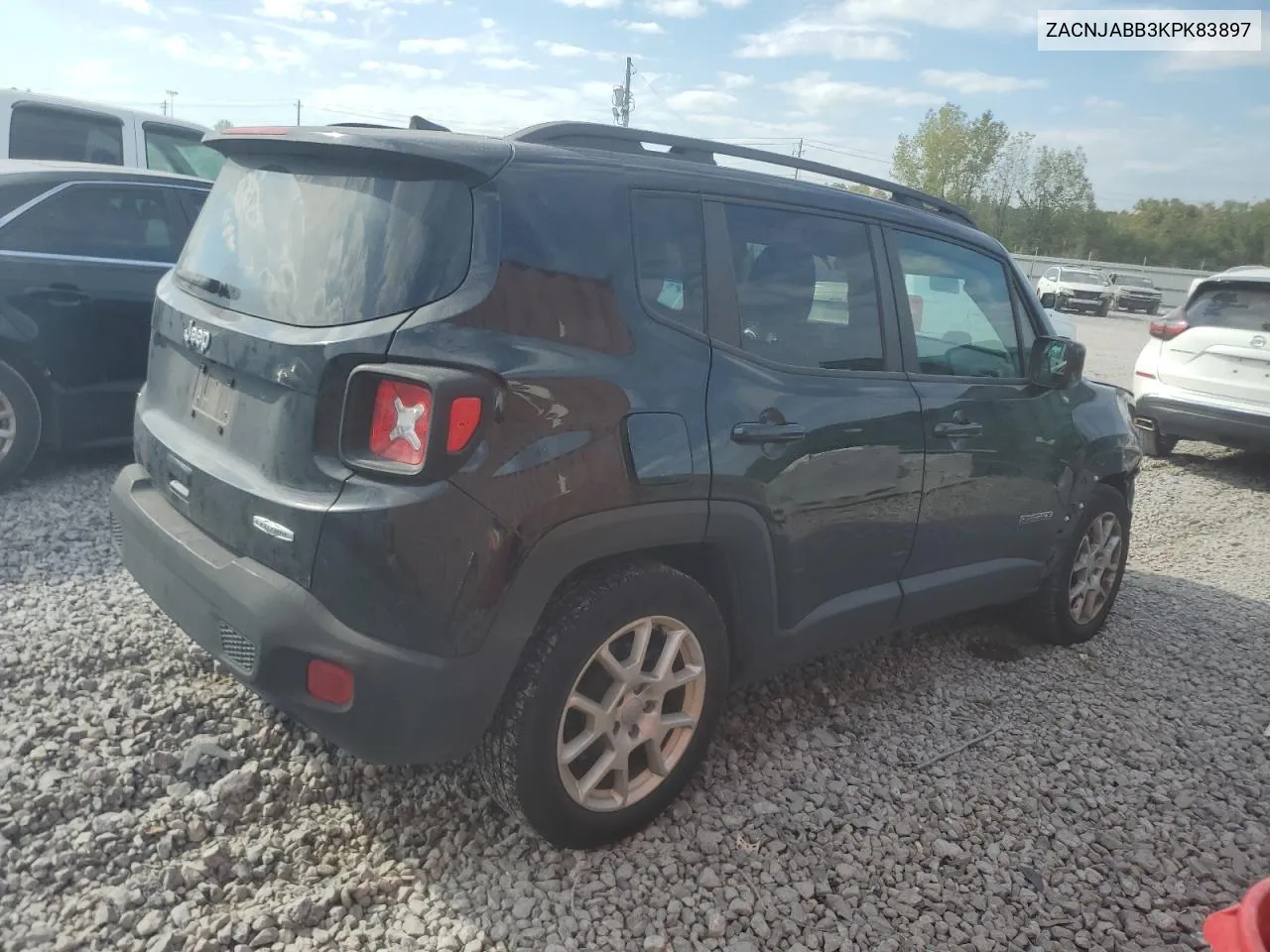 2019 Jeep Renegade Latitude VIN: ZACNJABB3KPK83897 Lot: 74244664