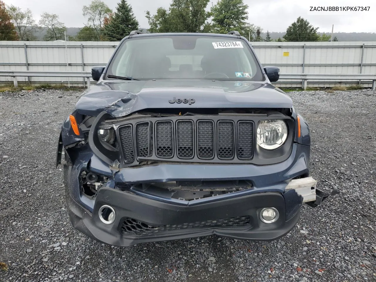 2019 Jeep Renegade Latitude VIN: ZACNJBBB1KPK67347 Lot: 74323784