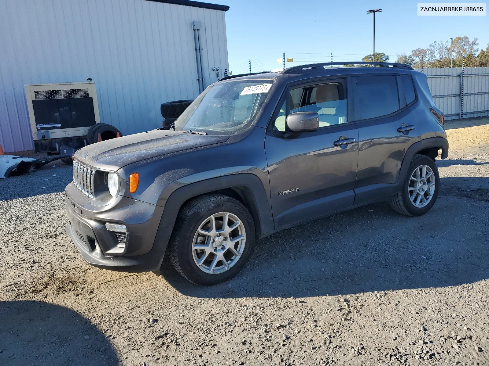 2019 Jeep Renegade Latitude VIN: ZACNJABB8KPJ88655 Lot: 75149173