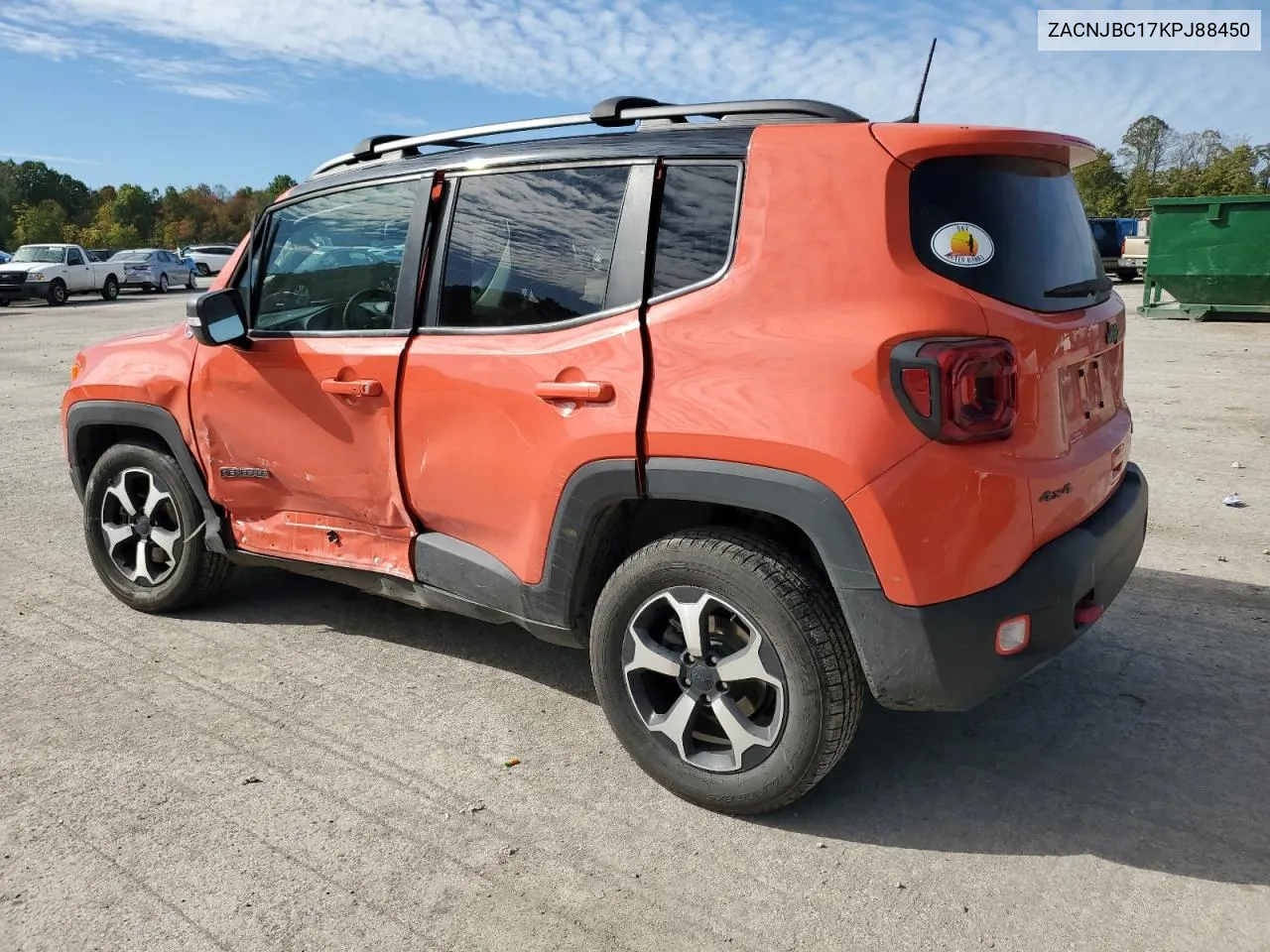 2019 Jeep Renegade Trailhawk VIN: ZACNJBC17KPJ88450 Lot: 75264894