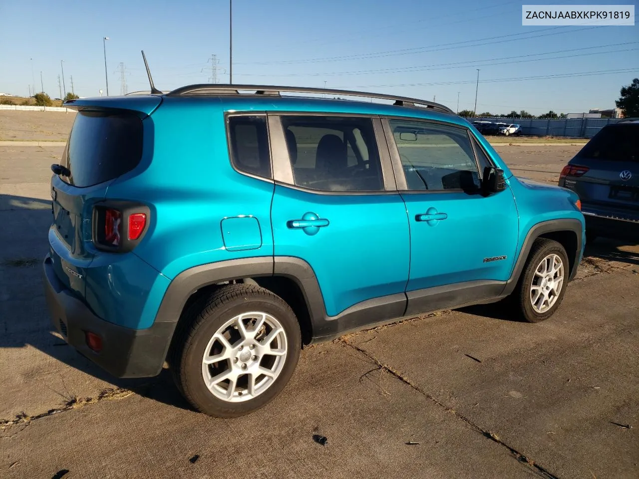 2019 Jeep Renegade Sport VIN: ZACNJAABXKPK91819 Lot: 75525354