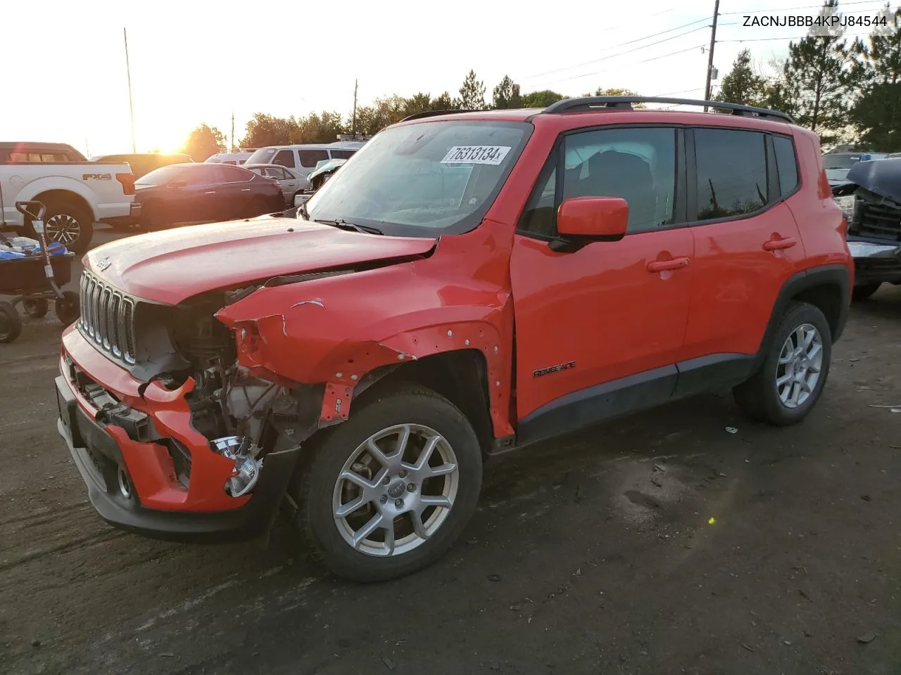 2019 Jeep Renegade Latitude VIN: ZACNJBBB4KPJ84544 Lot: 76313134