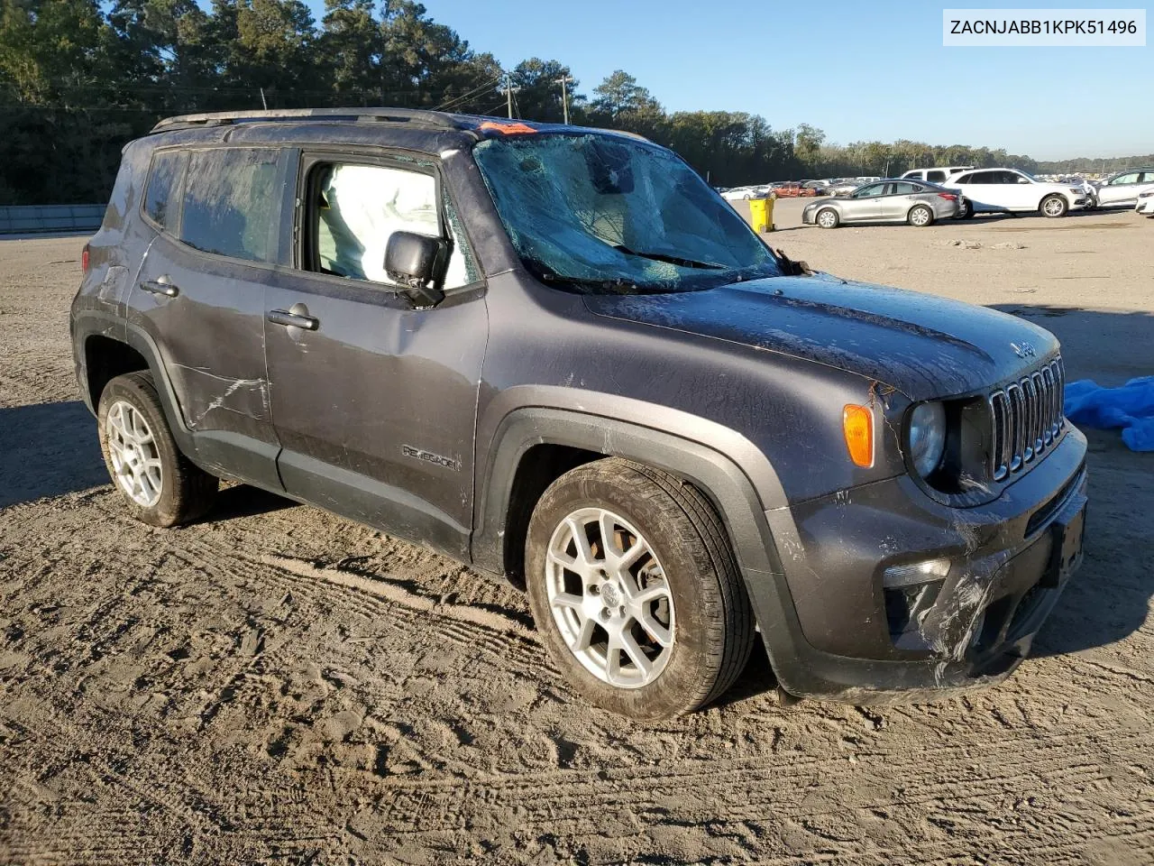 2019 Jeep Renegade Latitude VIN: ZACNJABB1KPK51496 Lot: 76416454