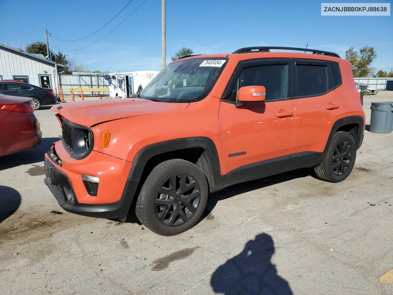 2019 Jeep Renegade Latitude VIN: ZACNJBBB0KPJ88638 Lot: 76483454