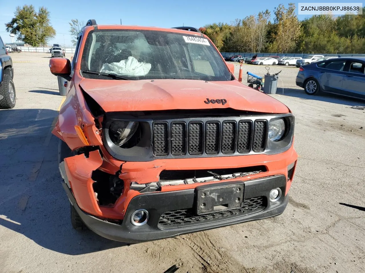 2019 Jeep Renegade Latitude VIN: ZACNJBBB0KPJ88638 Lot: 76483454