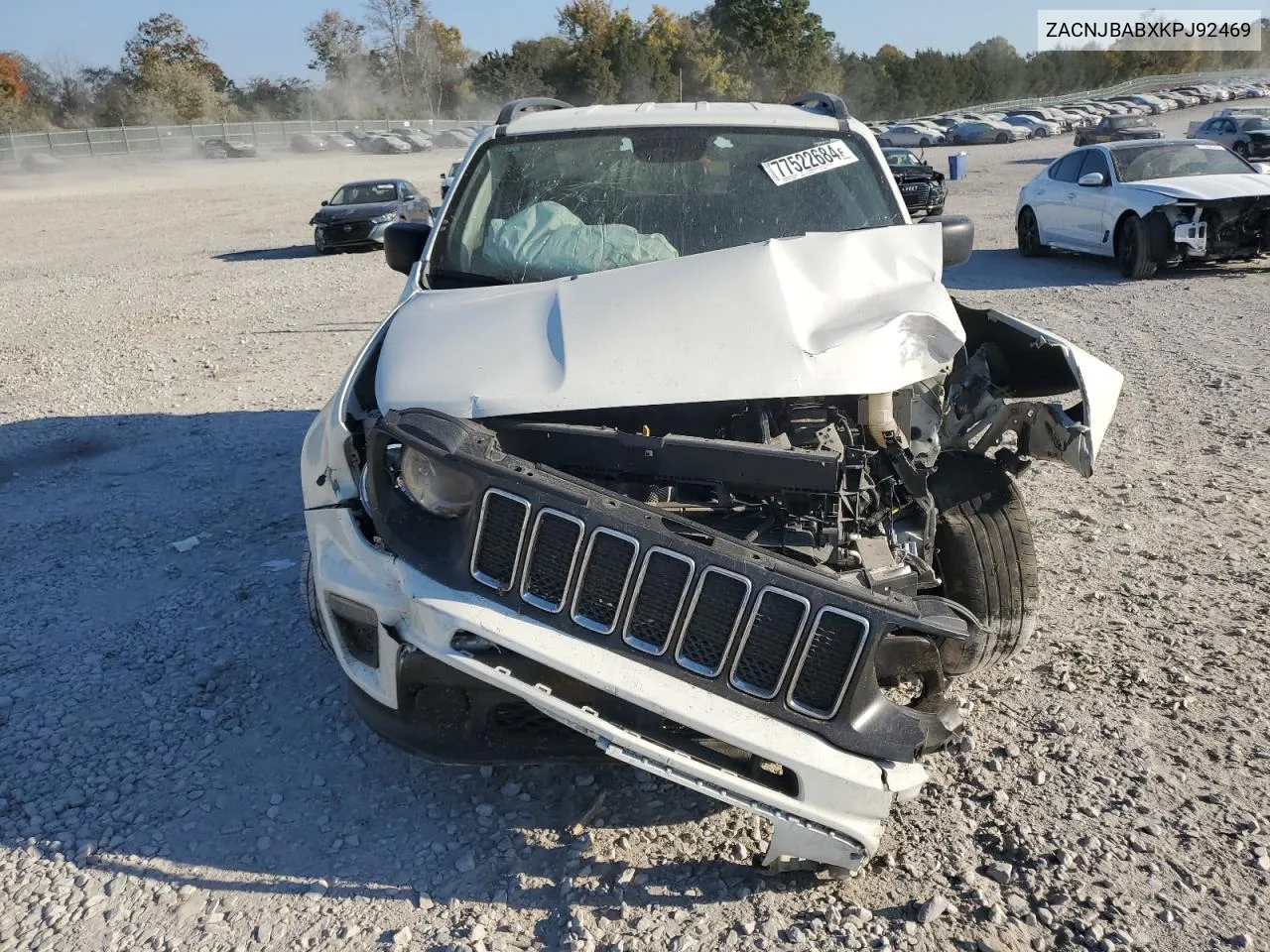 2019 Jeep Renegade Sport VIN: ZACNJBABXKPJ92469 Lot: 77522684