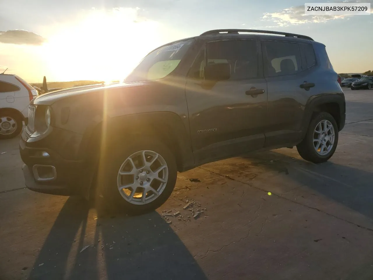 2019 Jeep Renegade Sport VIN: ZACNJBAB3KPK57209 Lot: 77979564