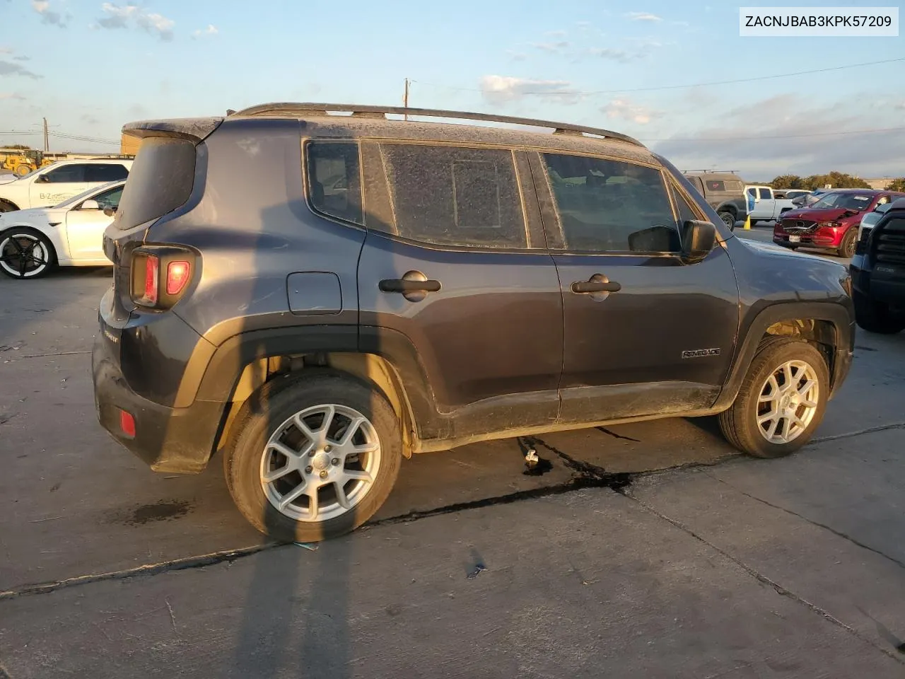 2019 Jeep Renegade Sport VIN: ZACNJBAB3KPK57209 Lot: 77979564