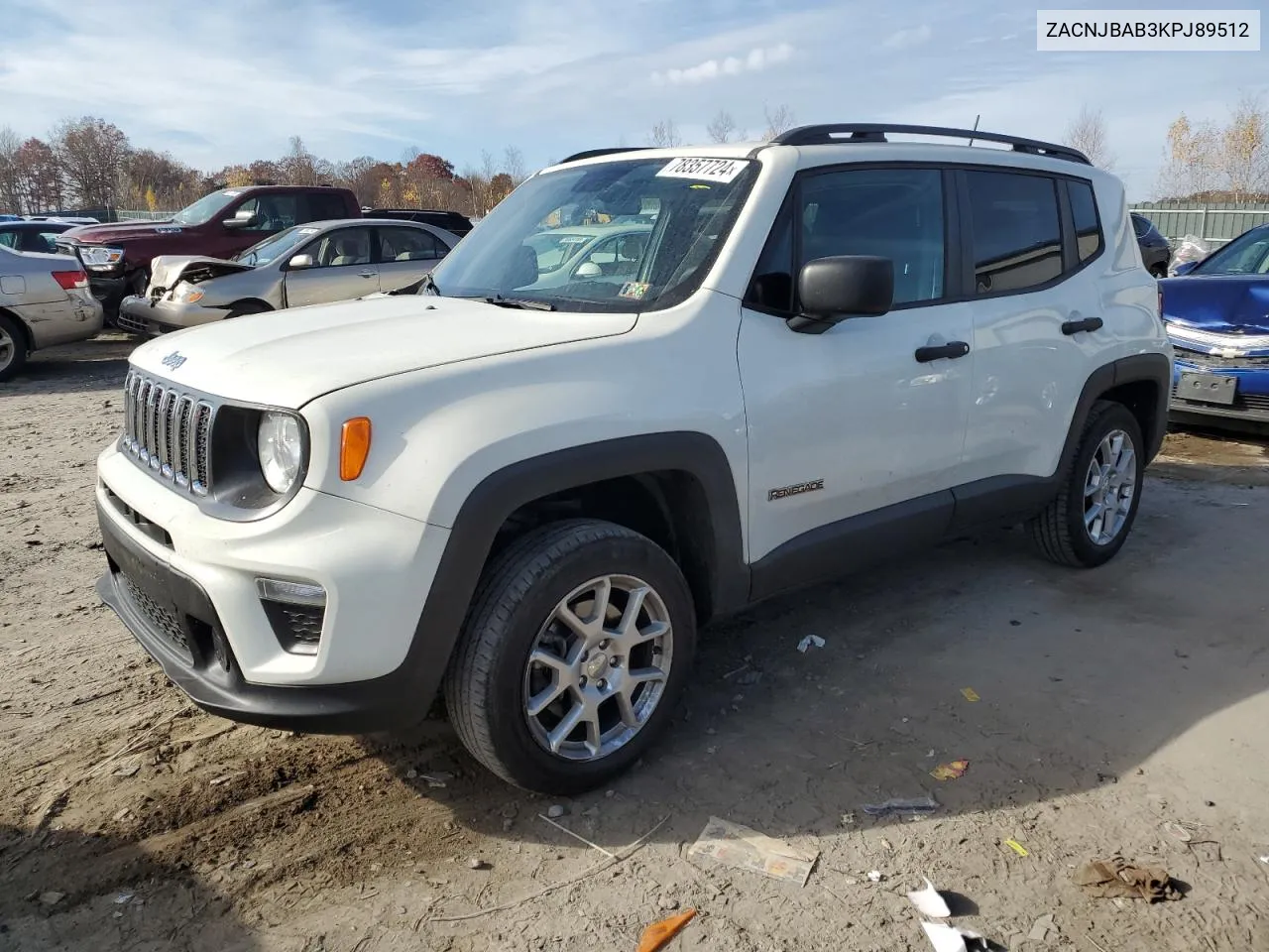 2019 Jeep Renegade Sport VIN: ZACNJBAB3KPJ89512 Lot: 78357724