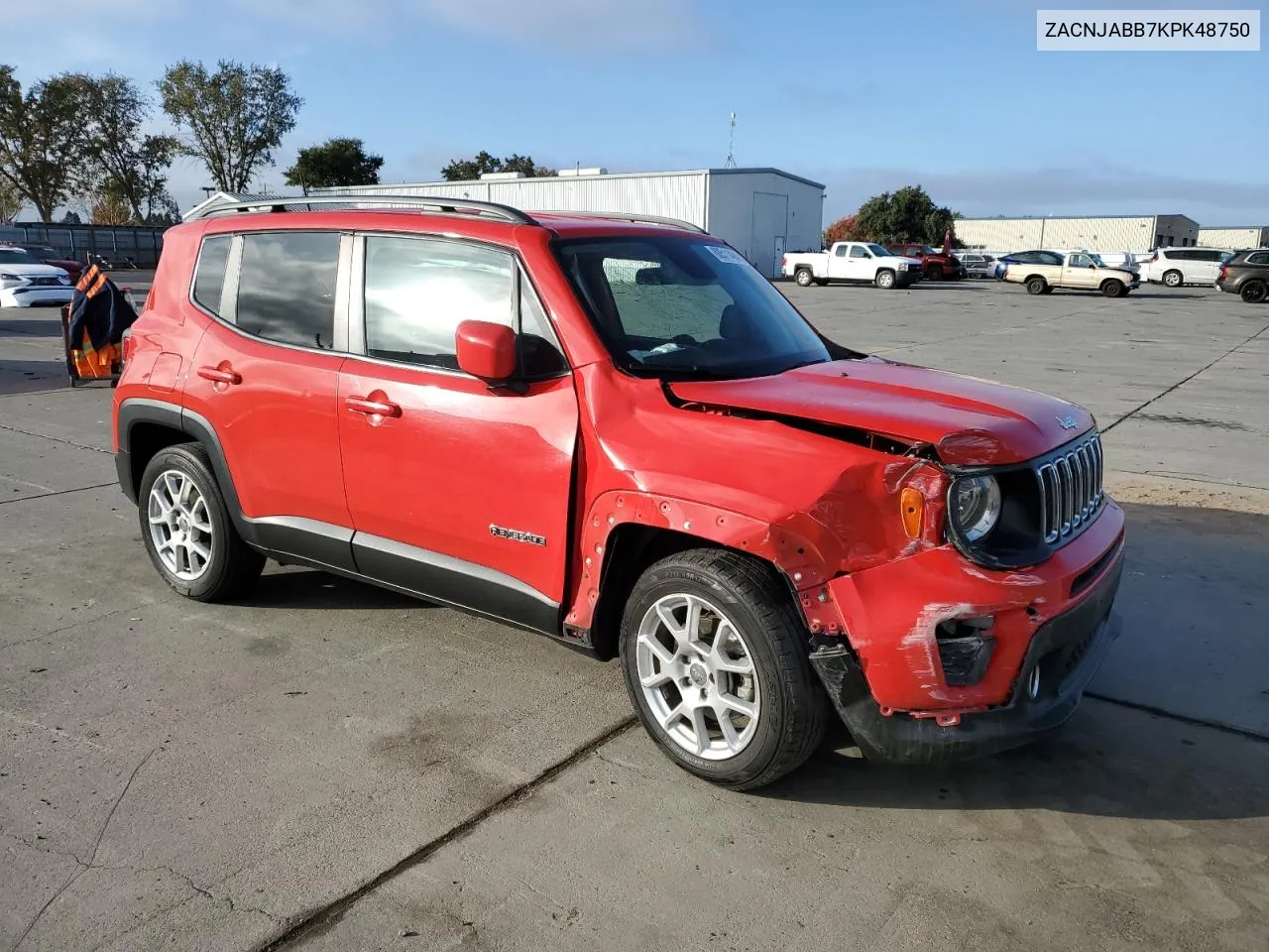 2019 Jeep Renegade Latitude VIN: ZACNJABB7KPK48750 Lot: 80511484