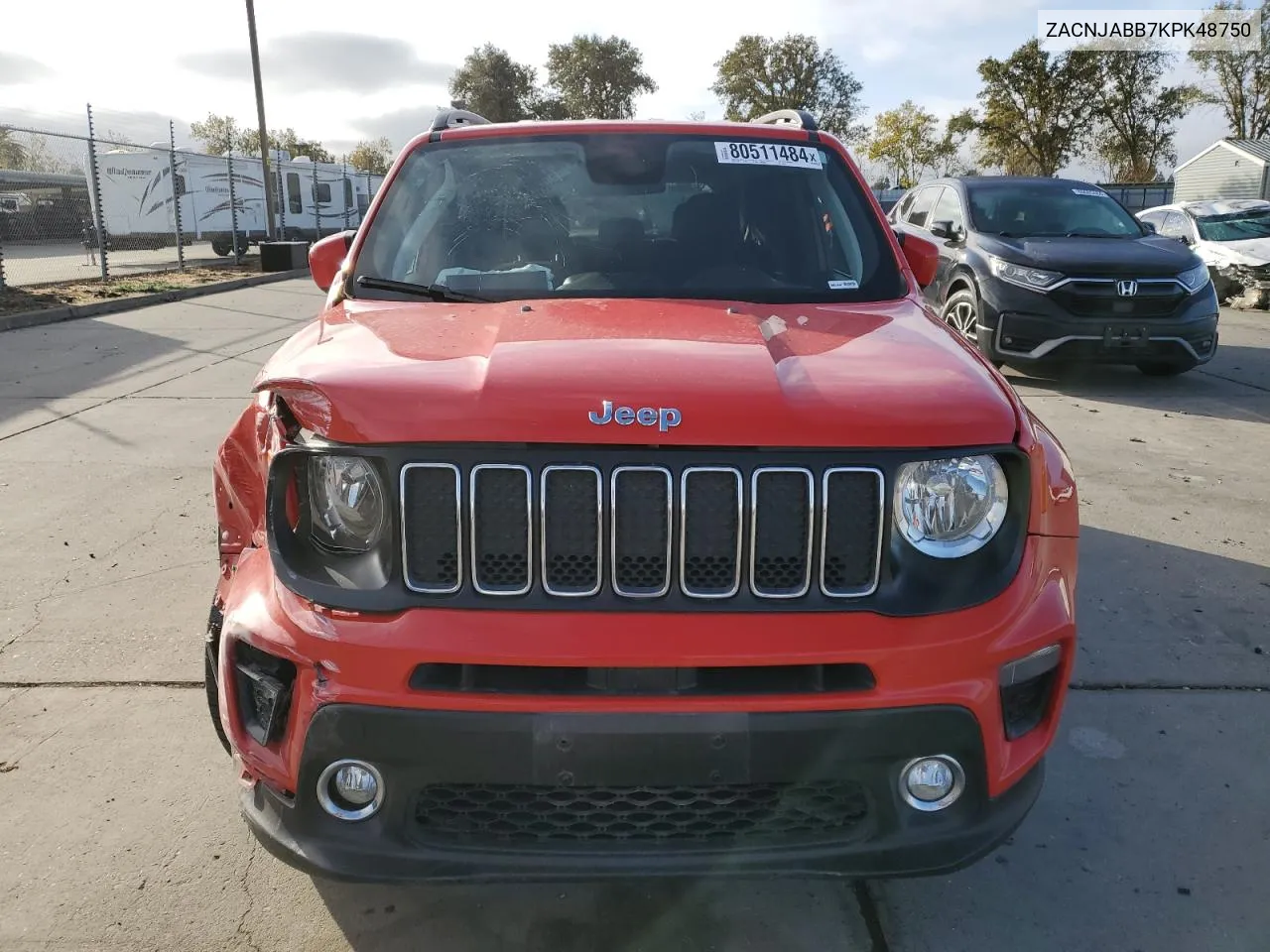 2019 Jeep Renegade Latitude VIN: ZACNJABB7KPK48750 Lot: 80511484