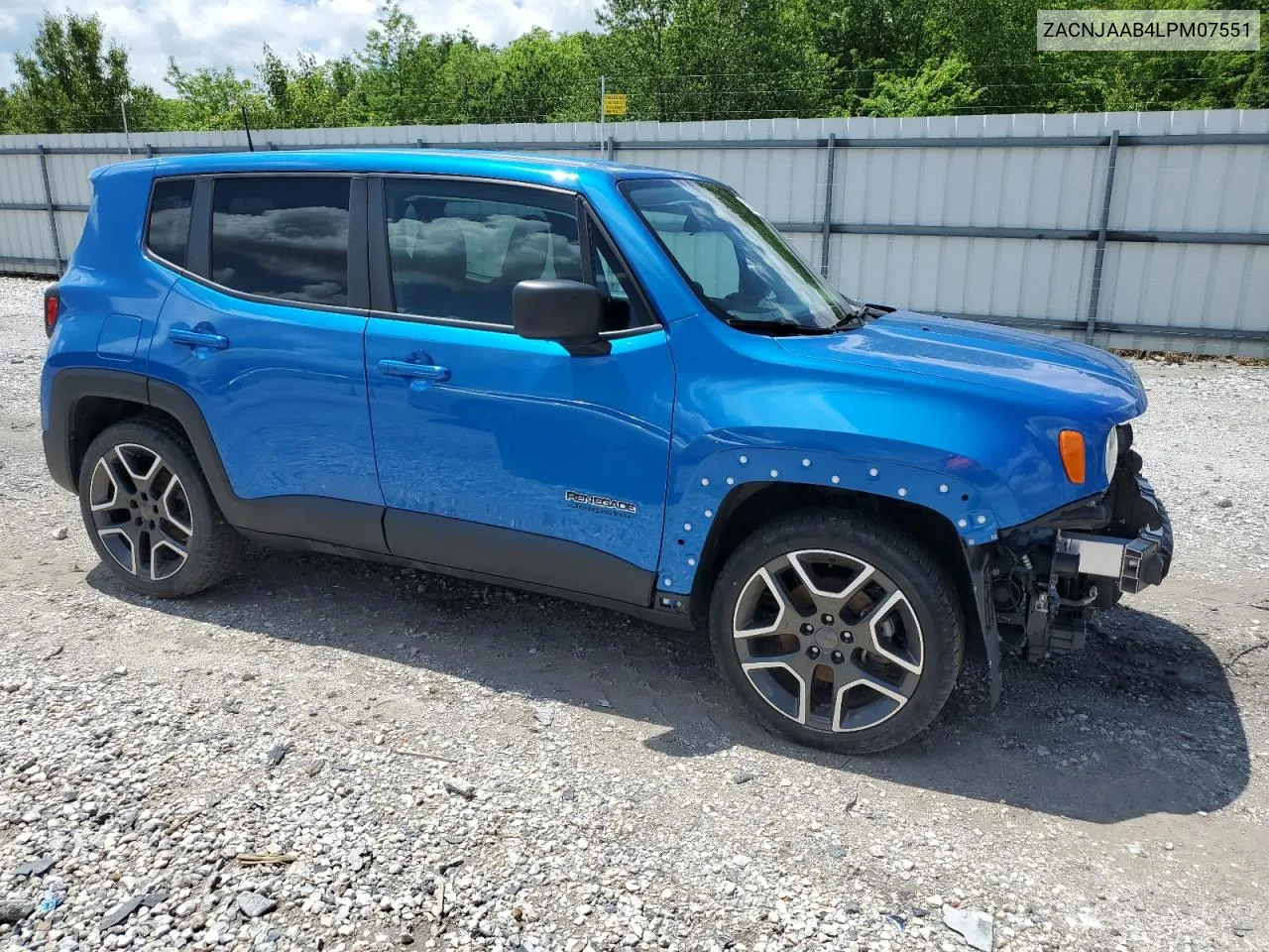 2020 Jeep Renegade Sport VIN: ZACNJAAB4LPM07551 Lot: 52224764