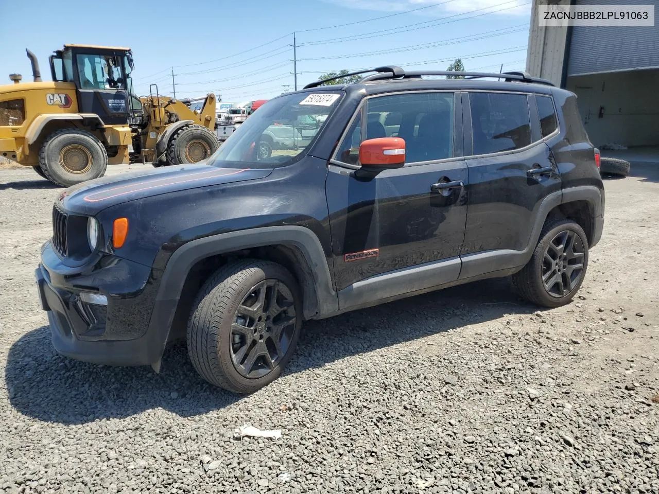 2020 Jeep Renegade Latitude VIN: ZACNJBBB2LPL91063 Lot: 59318374