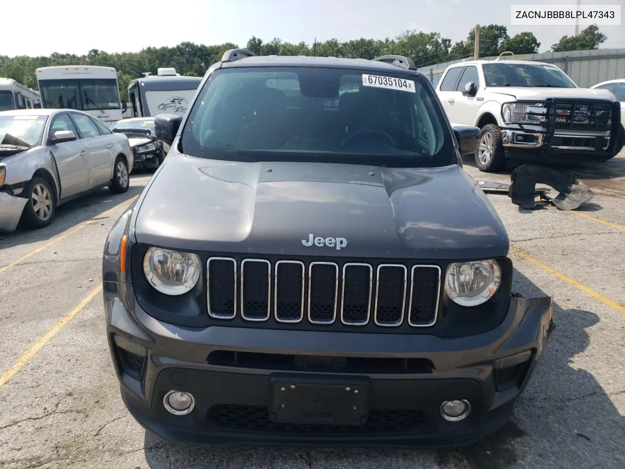 2020 Jeep Renegade Latitude VIN: ZACNJBBB8LPL47343 Lot: 67035104