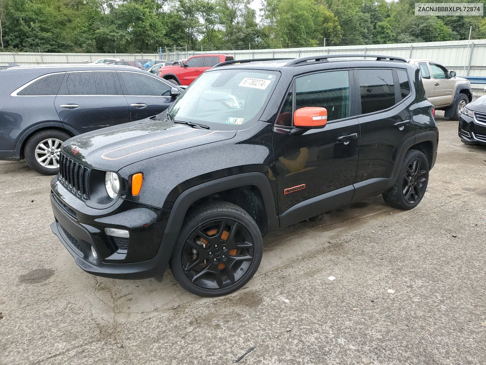 2020 Jeep Renegade Latitude VIN: ZACNJBBBXLPL72874 Lot: 67780274