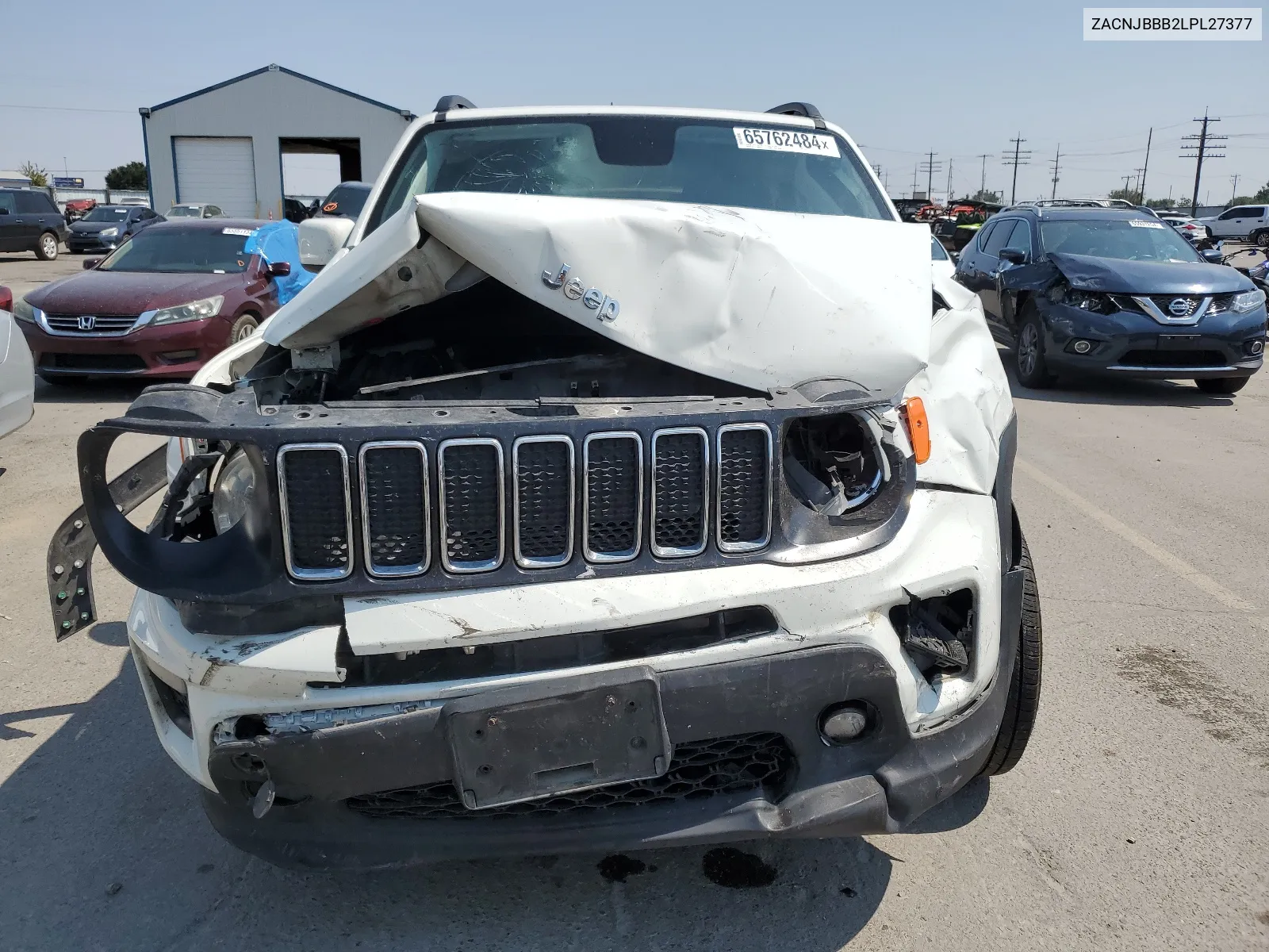 2020 Jeep Renegade Latitude VIN: ZACNJBBB2LPL27377 Lot: 67949274