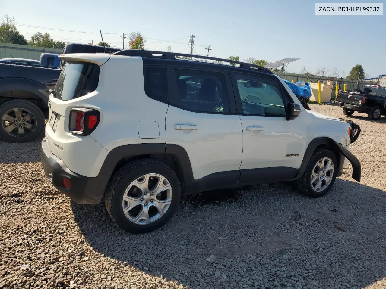 2020 Jeep Renegade Limited VIN: ZACNJBD14LPL99332 Lot: 69280994