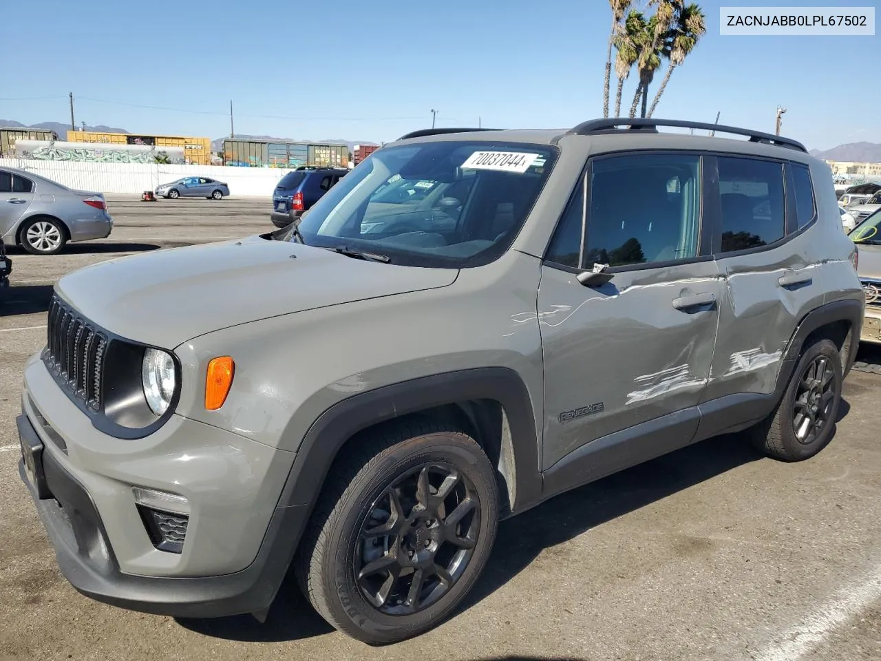 2020 Jeep Renegade Latitude VIN: ZACNJABB0LPL67502 Lot: 70037044