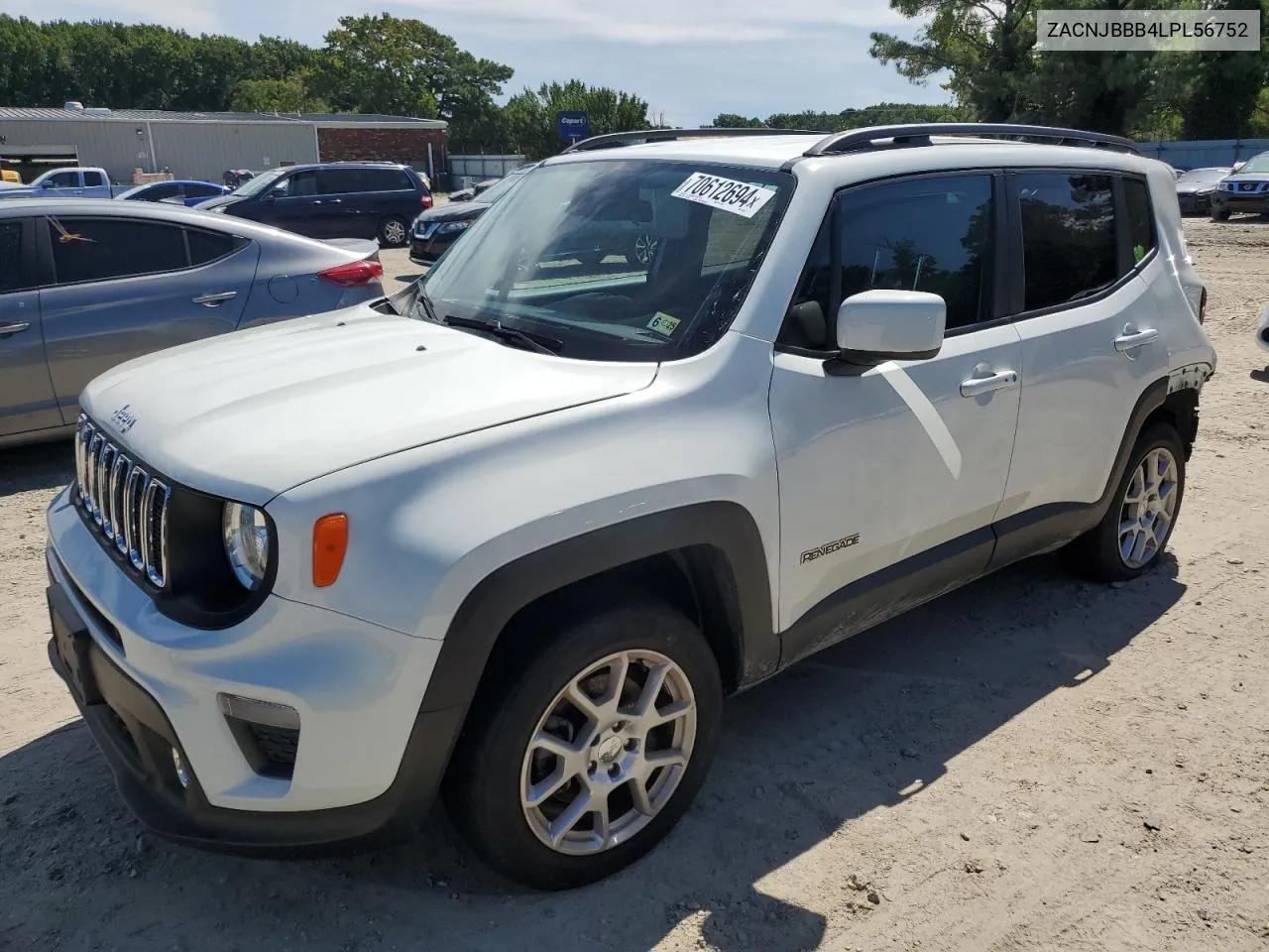 2020 Jeep Renegade Latitude VIN: ZACNJBBB4LPL56752 Lot: 70612694