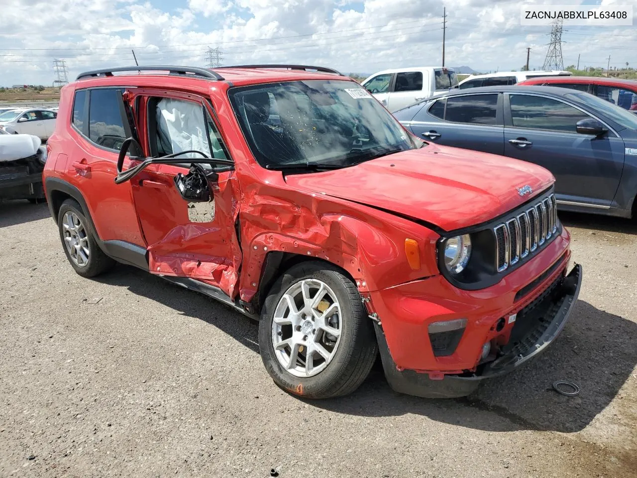 2020 Jeep Renegade Latitude VIN: ZACNJABBXLPL63408 Lot: 71127674