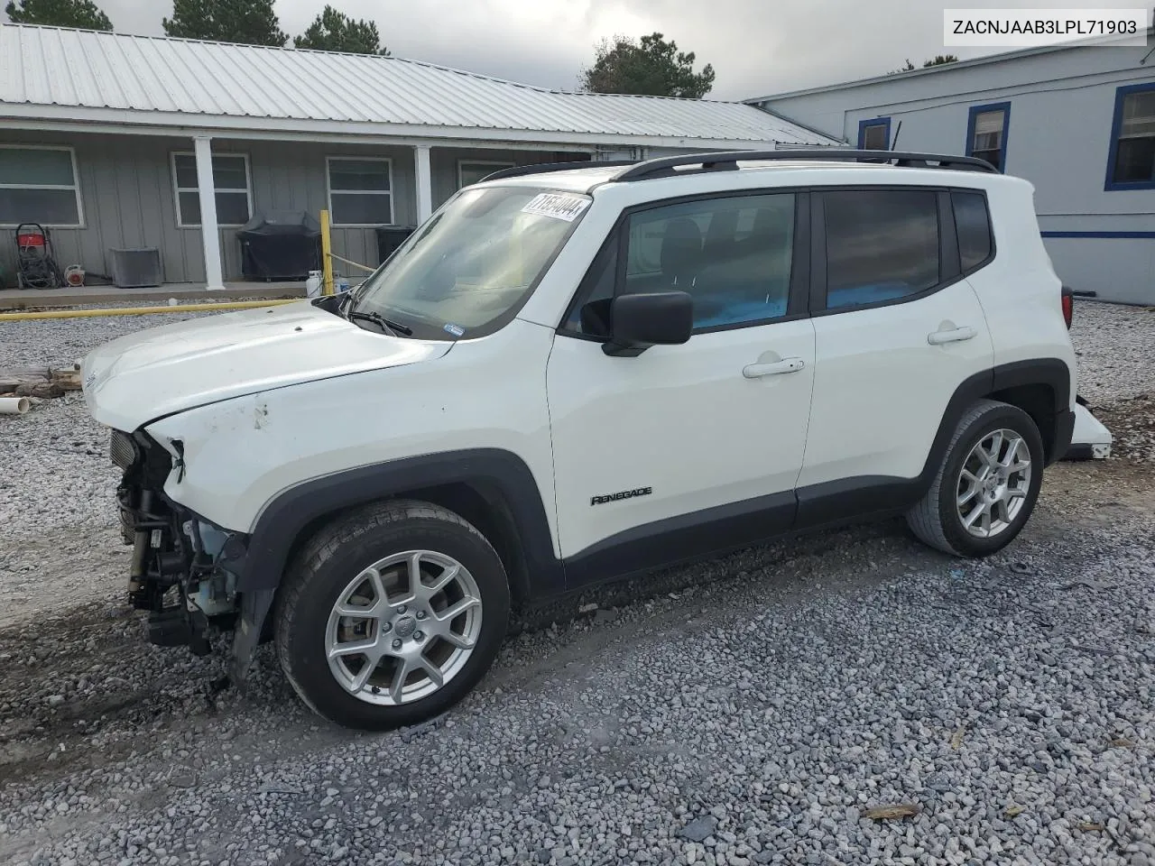 2020 Jeep Renegade Sport VIN: ZACNJAAB3LPL71903 Lot: 71554044