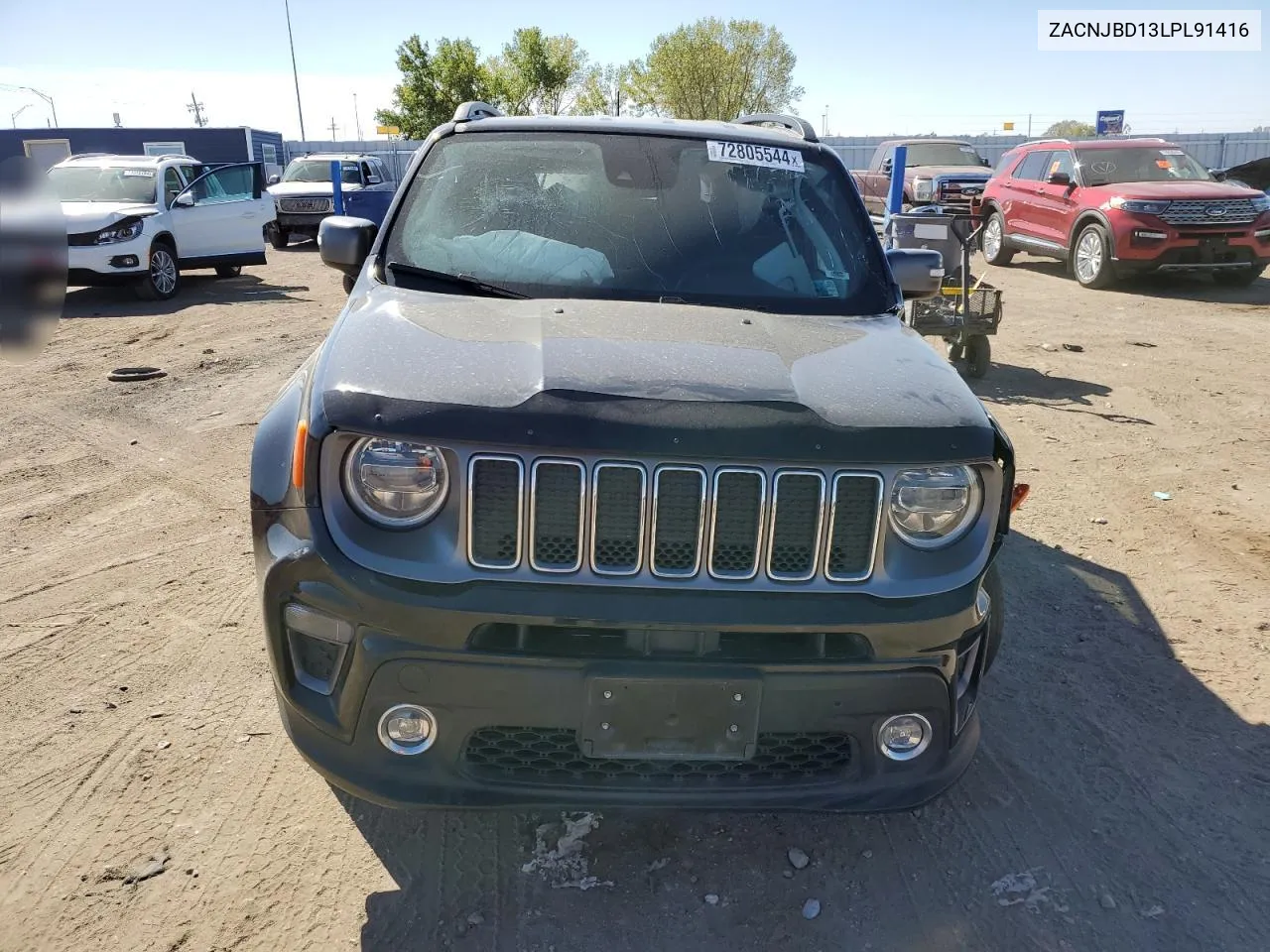 2020 Jeep Renegade Limited VIN: ZACNJBD13LPL91416 Lot: 72805544