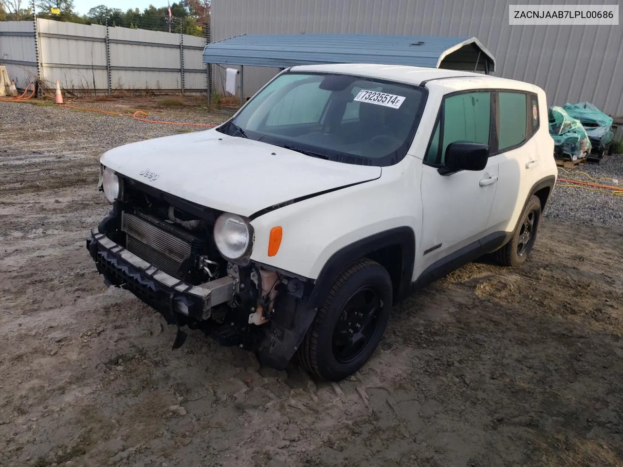 2020 Jeep Renegade Sport VIN: ZACNJAAB7LPL00686 Lot: 73235514