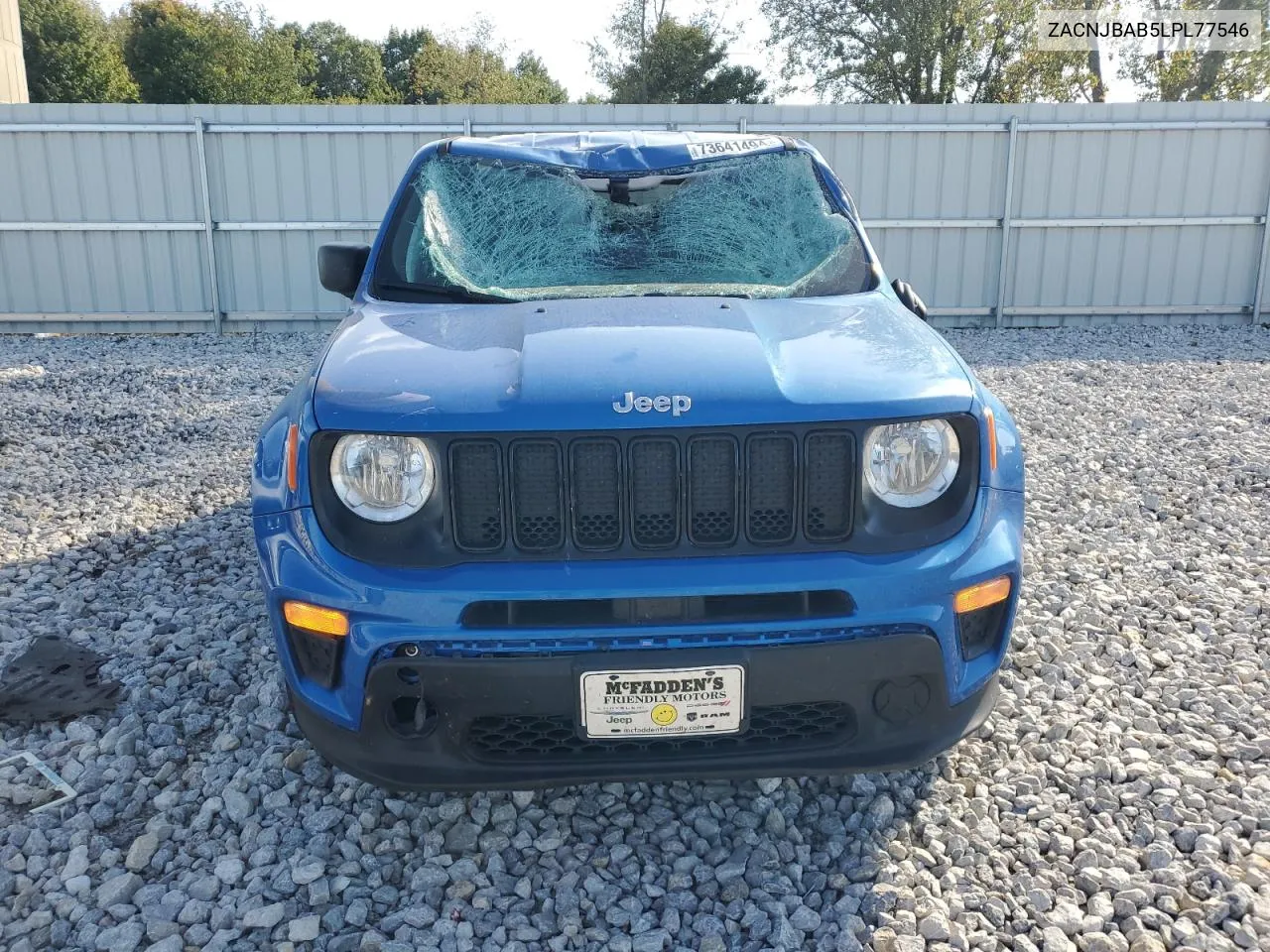 2020 Jeep Renegade Sport VIN: ZACNJBAB5LPL77546 Lot: 73641494