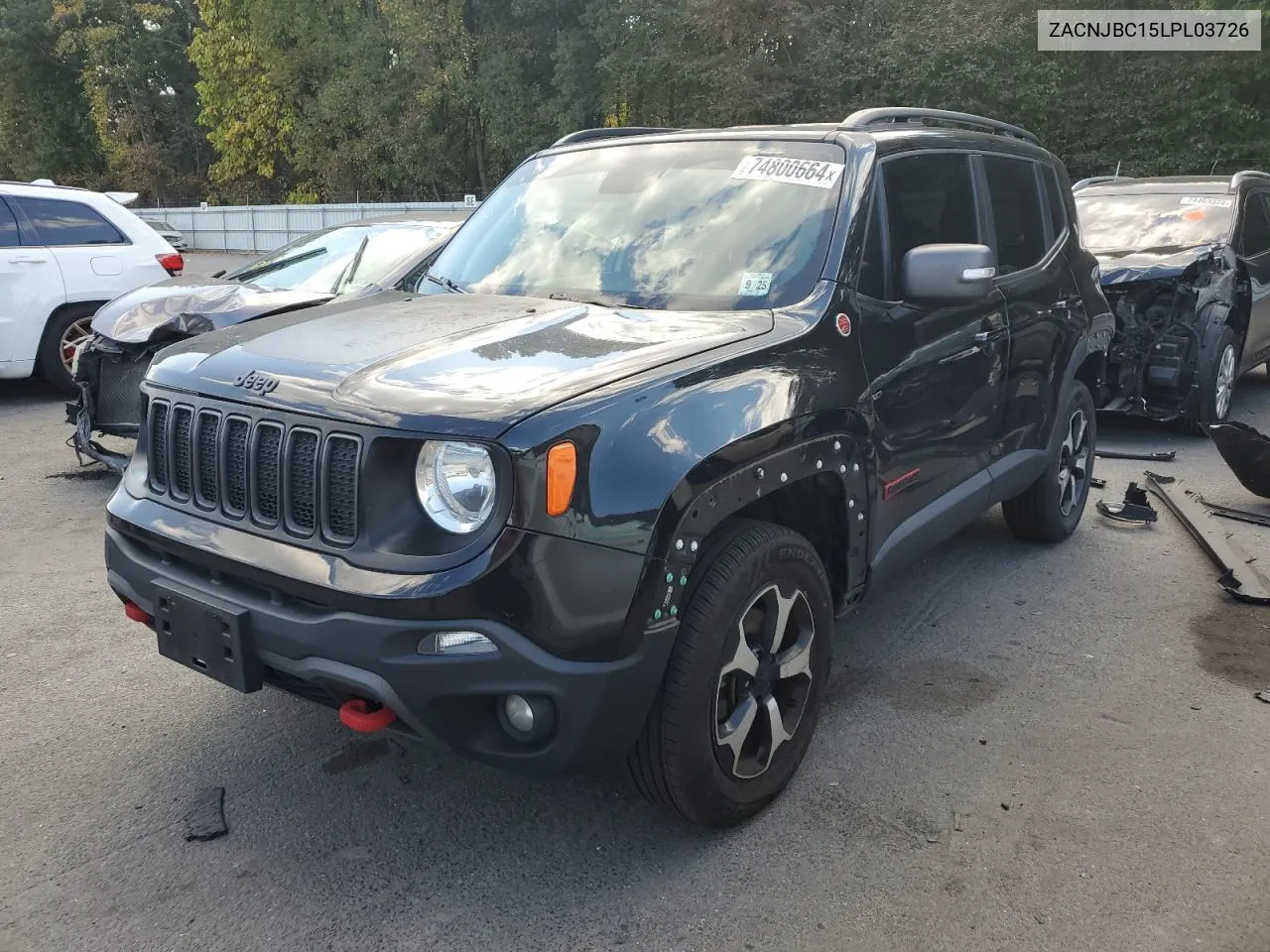 2020 Jeep Renegade Trailhawk VIN: ZACNJBC15LPL03726 Lot: 74800664