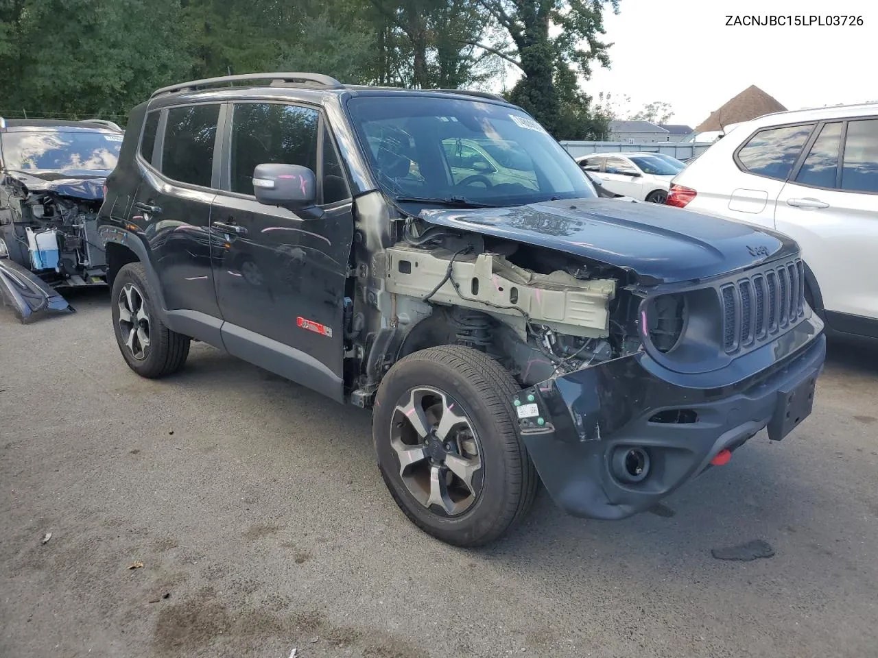 2020 Jeep Renegade Trailhawk VIN: ZACNJBC15LPL03726 Lot: 74800664