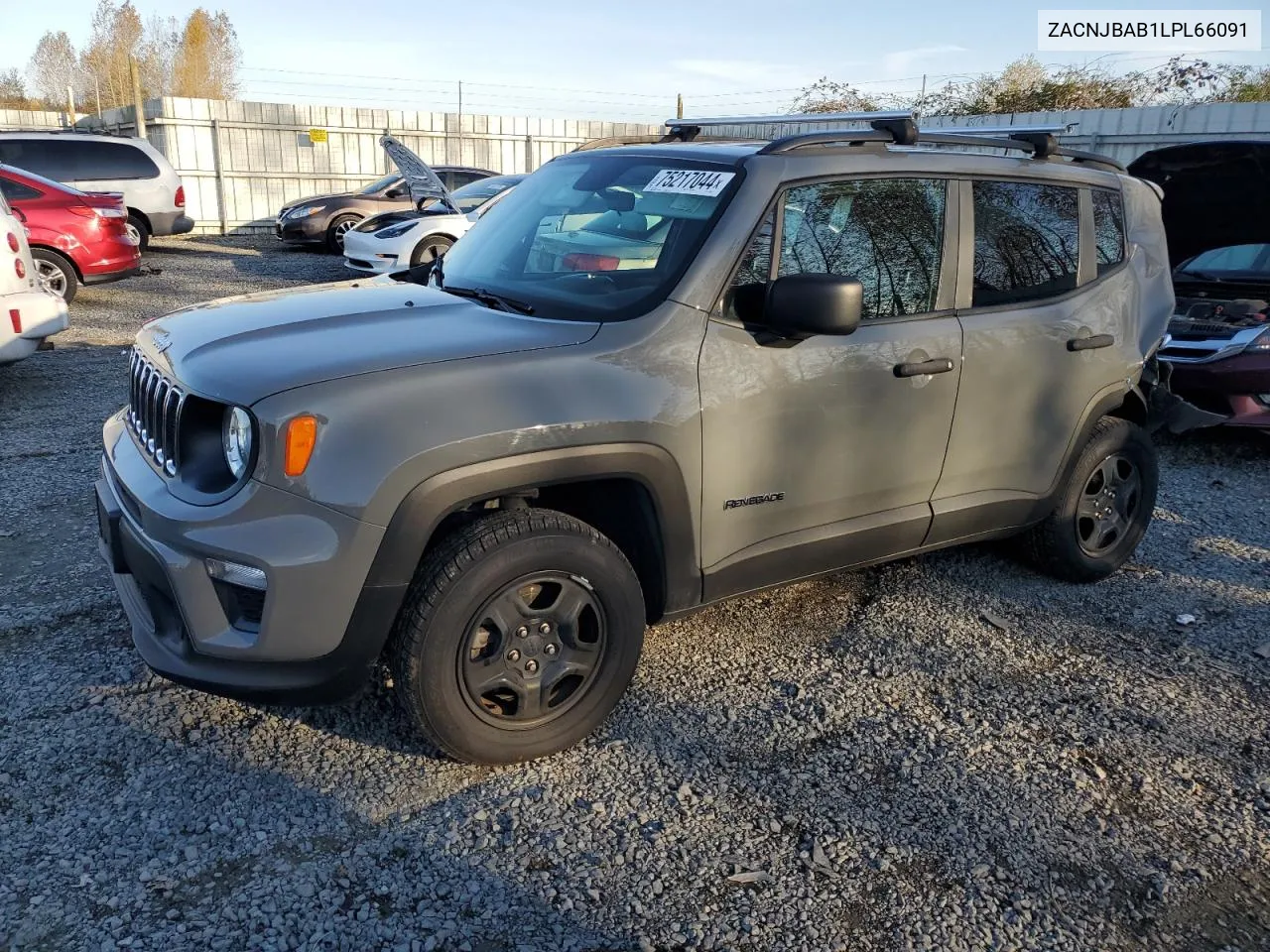 2020 Jeep Renegade Sport VIN: ZACNJBAB1LPL66091 Lot: 75217044