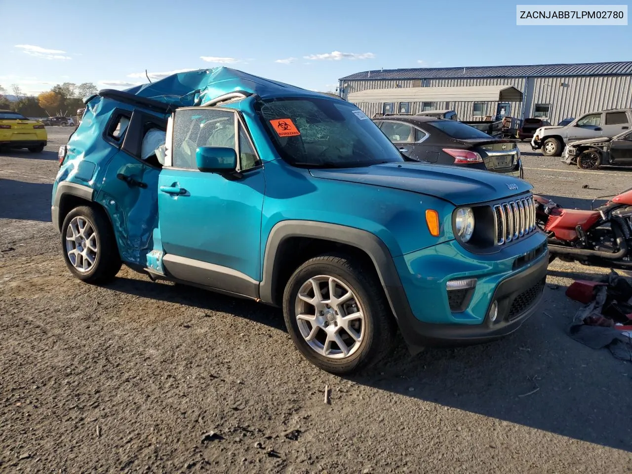 2020 Jeep Renegade Latitude VIN: ZACNJABB7LPM02780 Lot: 75237044