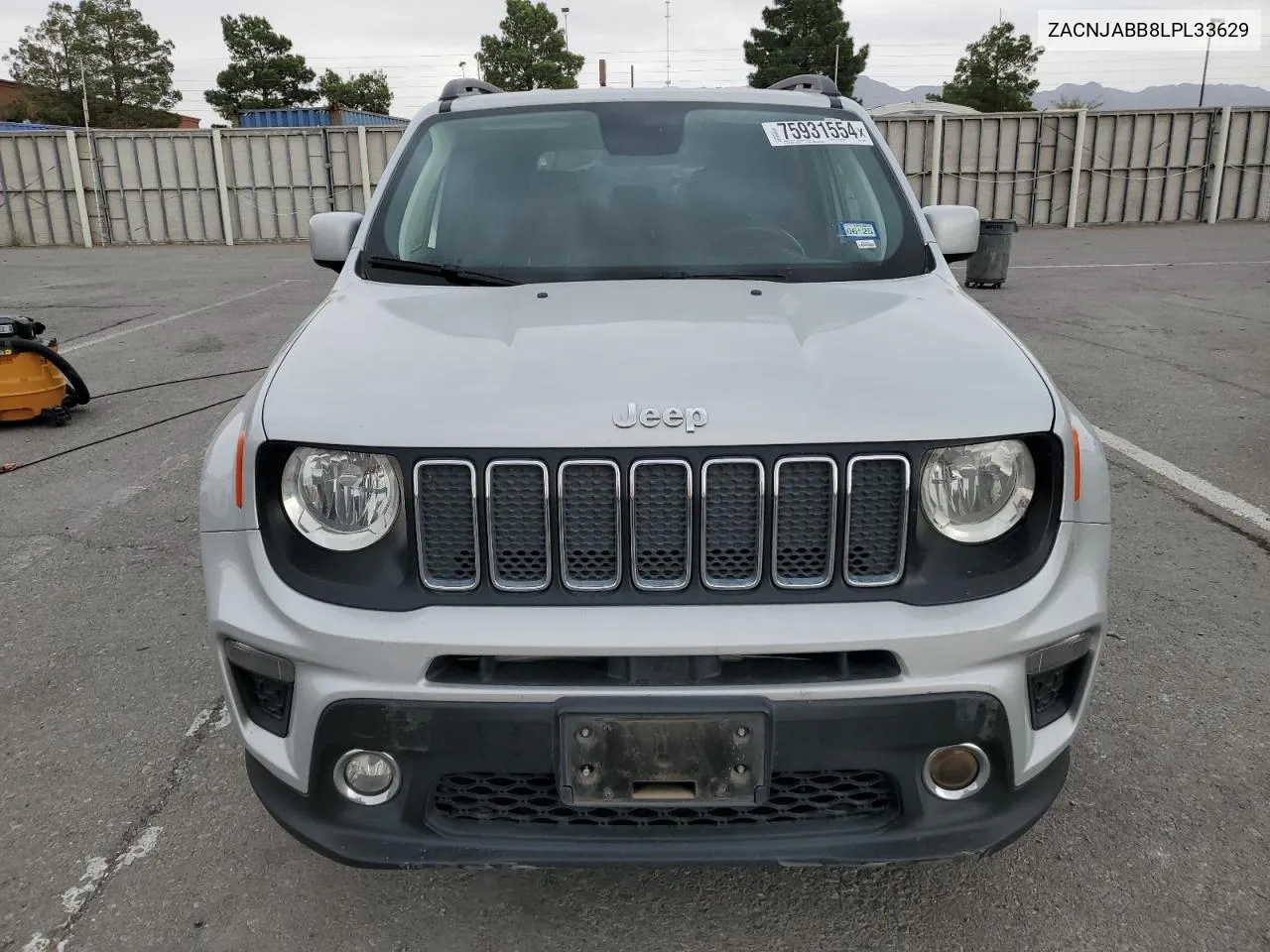 2020 Jeep Renegade Latitude VIN: ZACNJABB8LPL33629 Lot: 75931554