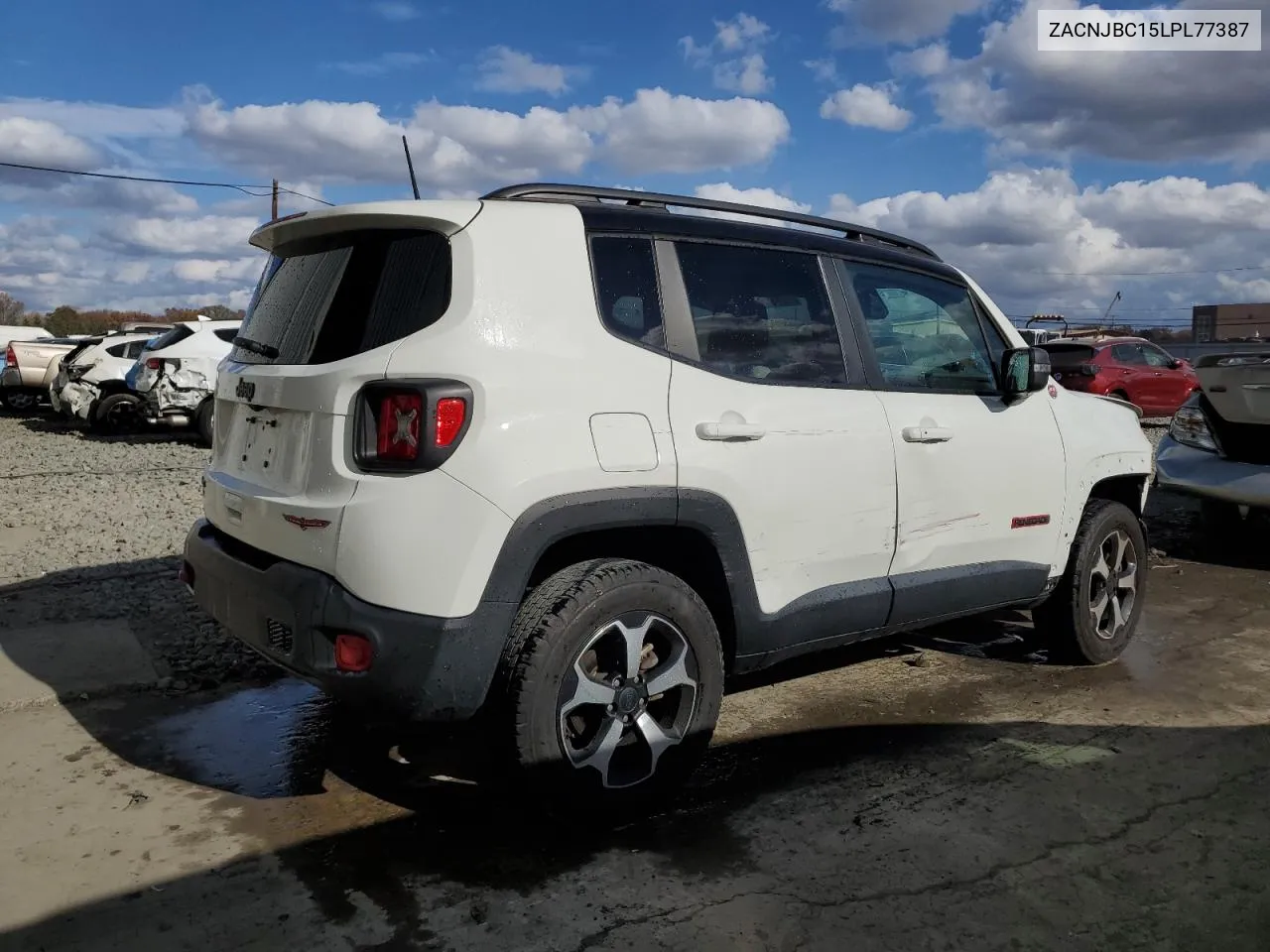 2020 Jeep Renegade Trailhawk VIN: ZACNJBC15LPL77387 Lot: 77138044