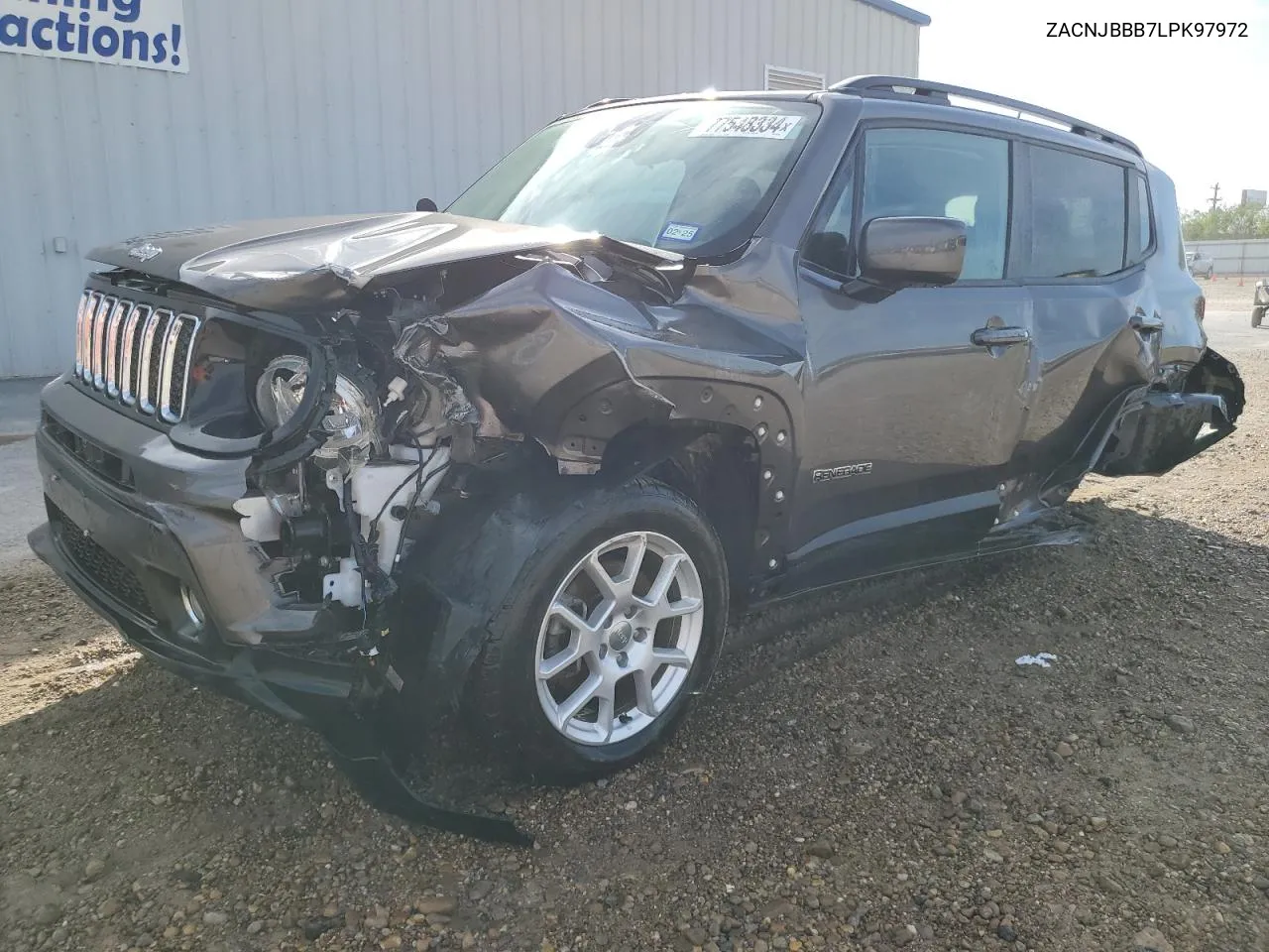 2020 Jeep Renegade Latitude VIN: ZACNJBBB7LPK97972 Lot: 77548334