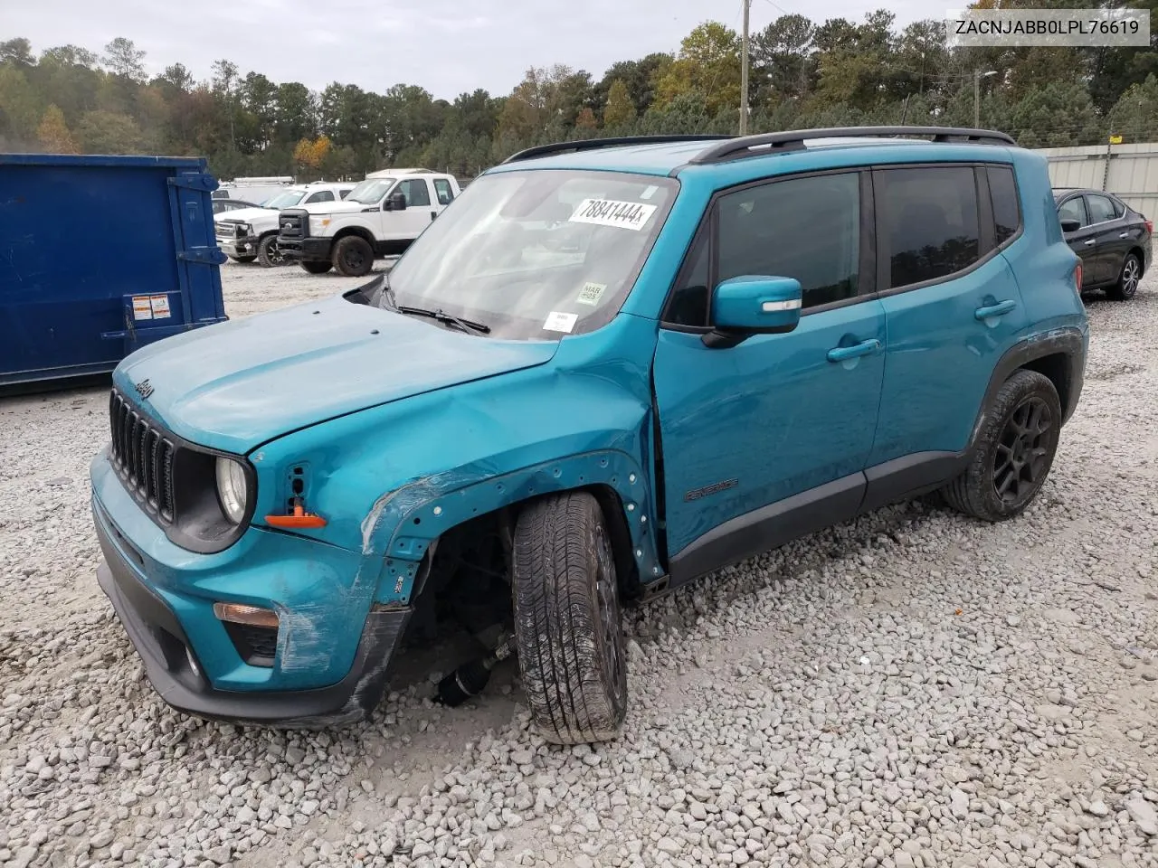 2020 Jeep Renegade Latitude VIN: ZACNJABB0LPL76619 Lot: 78841444